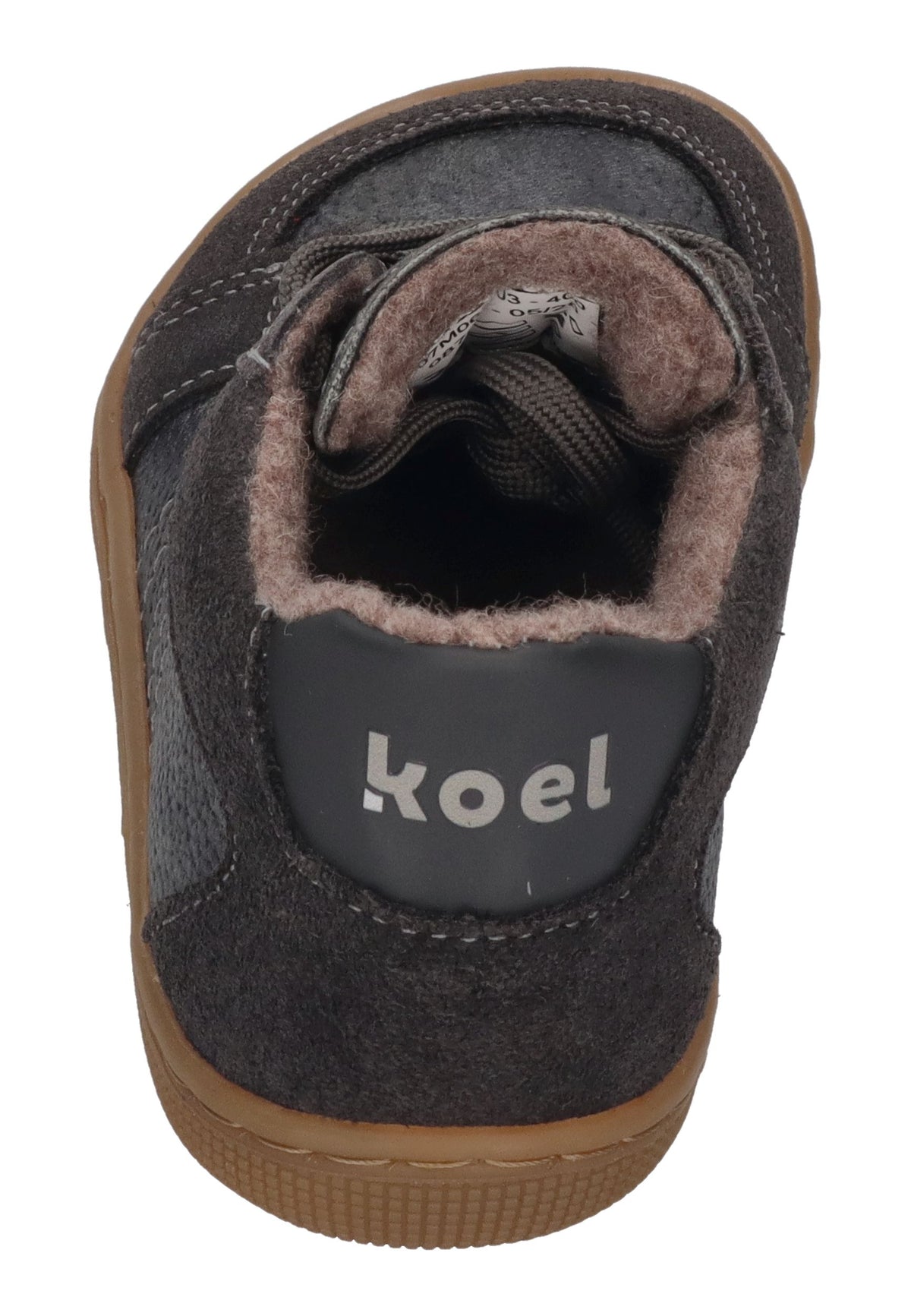 KOEL Barefoot gefütterte Kinder Sneakers DION WOOL dark grey