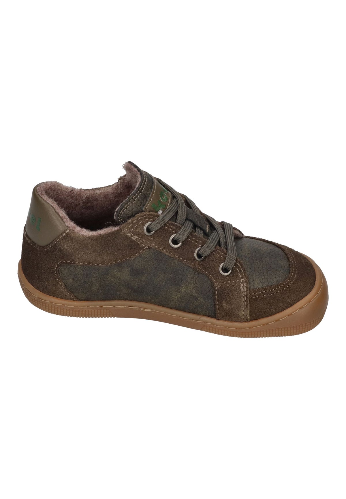 KOEL Barefoot gefütterte Kinder Sneakers DION WOOL khaki