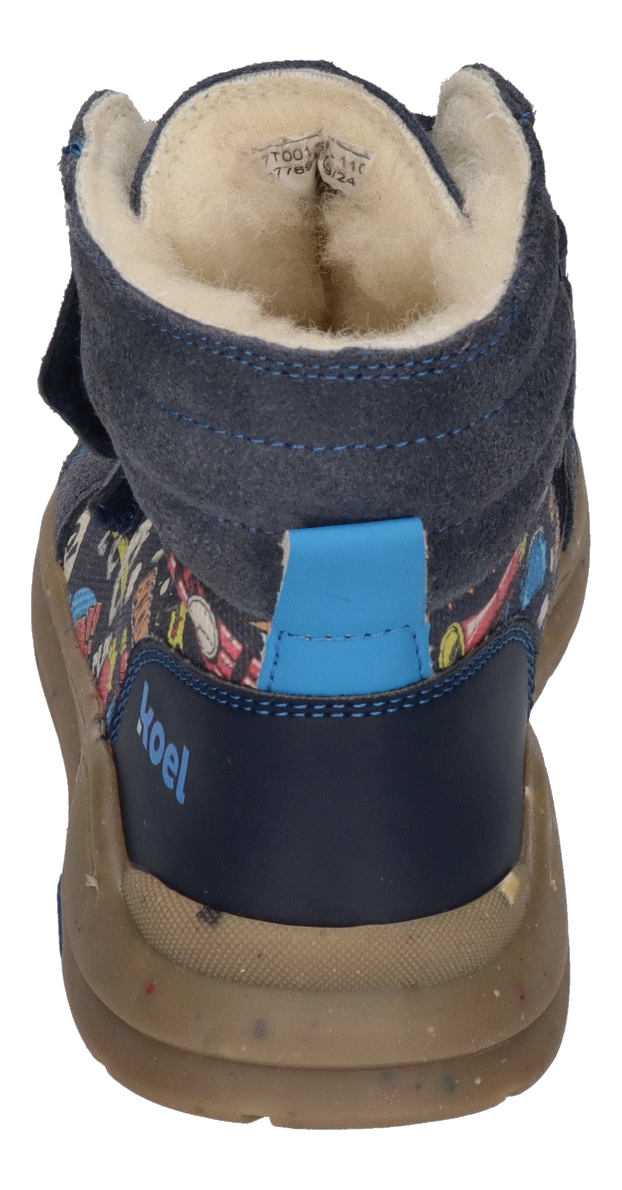 KOEL Barefoot gefütterte Teenager Sneakers SILAS TEX PRINT blue