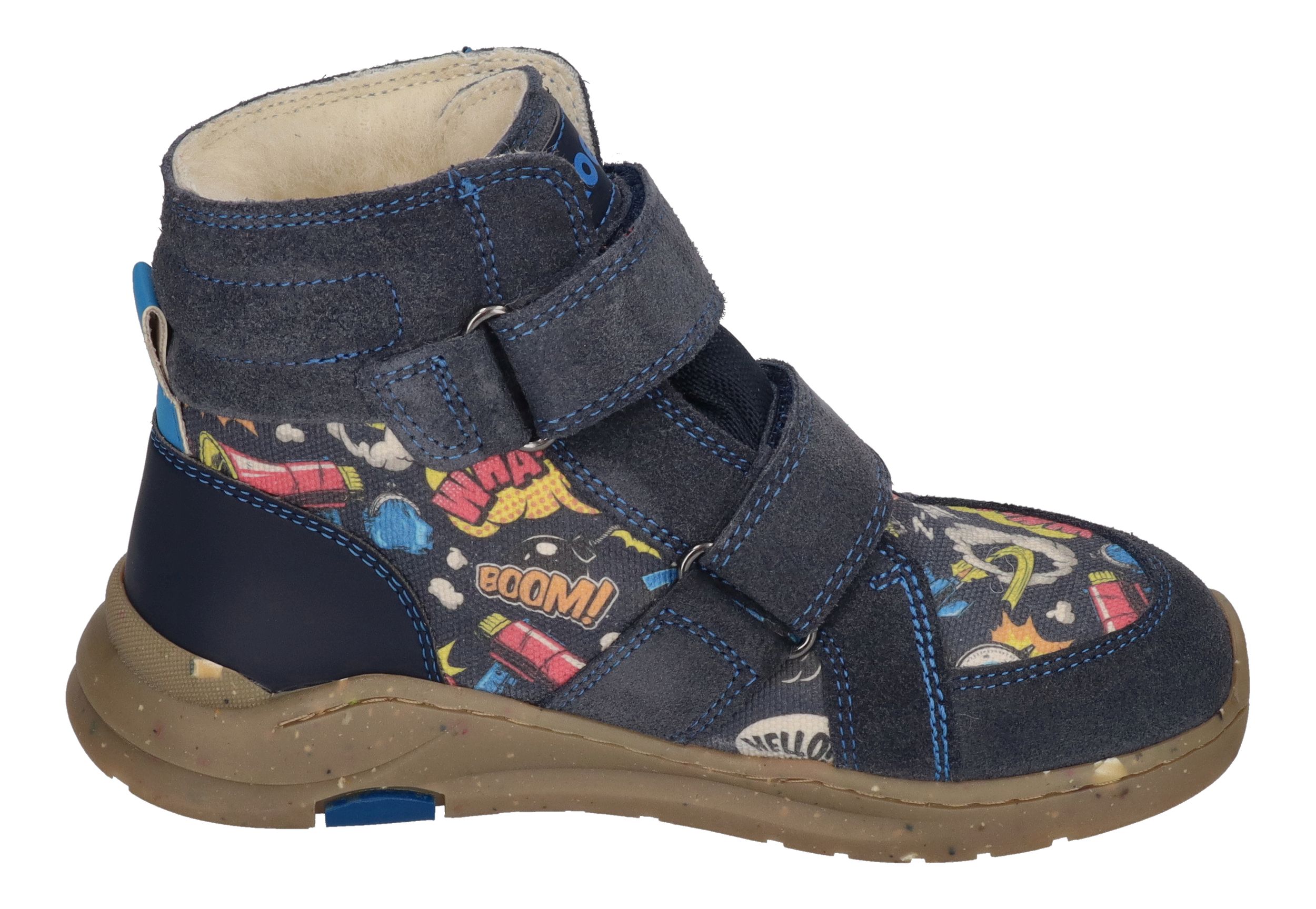 KOEL Barefoot gefütterte Teenager Sneakers SILAS TEX PRINT blue