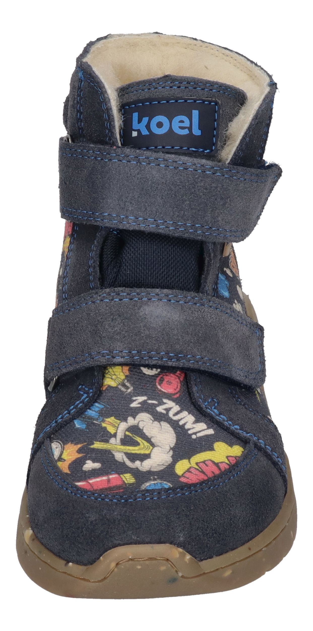 KOEL Barefoot gefütterte Teenager Sneakers SILAS TEX PRINT blue