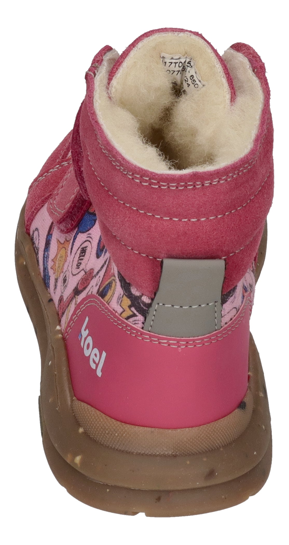 KOEL Barefoot gefütterte Kinder Sneakers SILAS TEX PRINT fuchsia