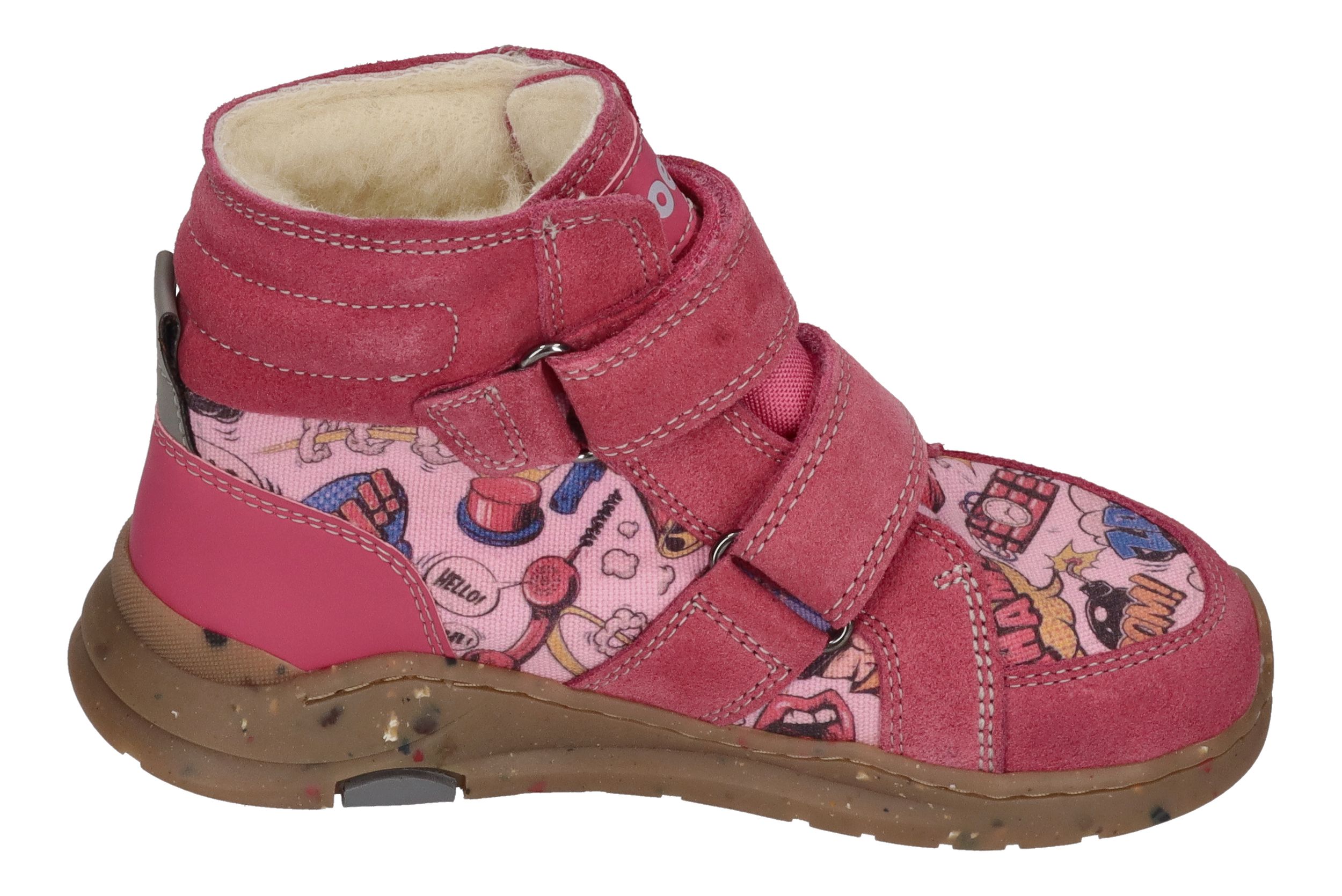 KOEL Barefoot gefütterte Kinder Sneakers SILAS TEX PRINT fuchsia