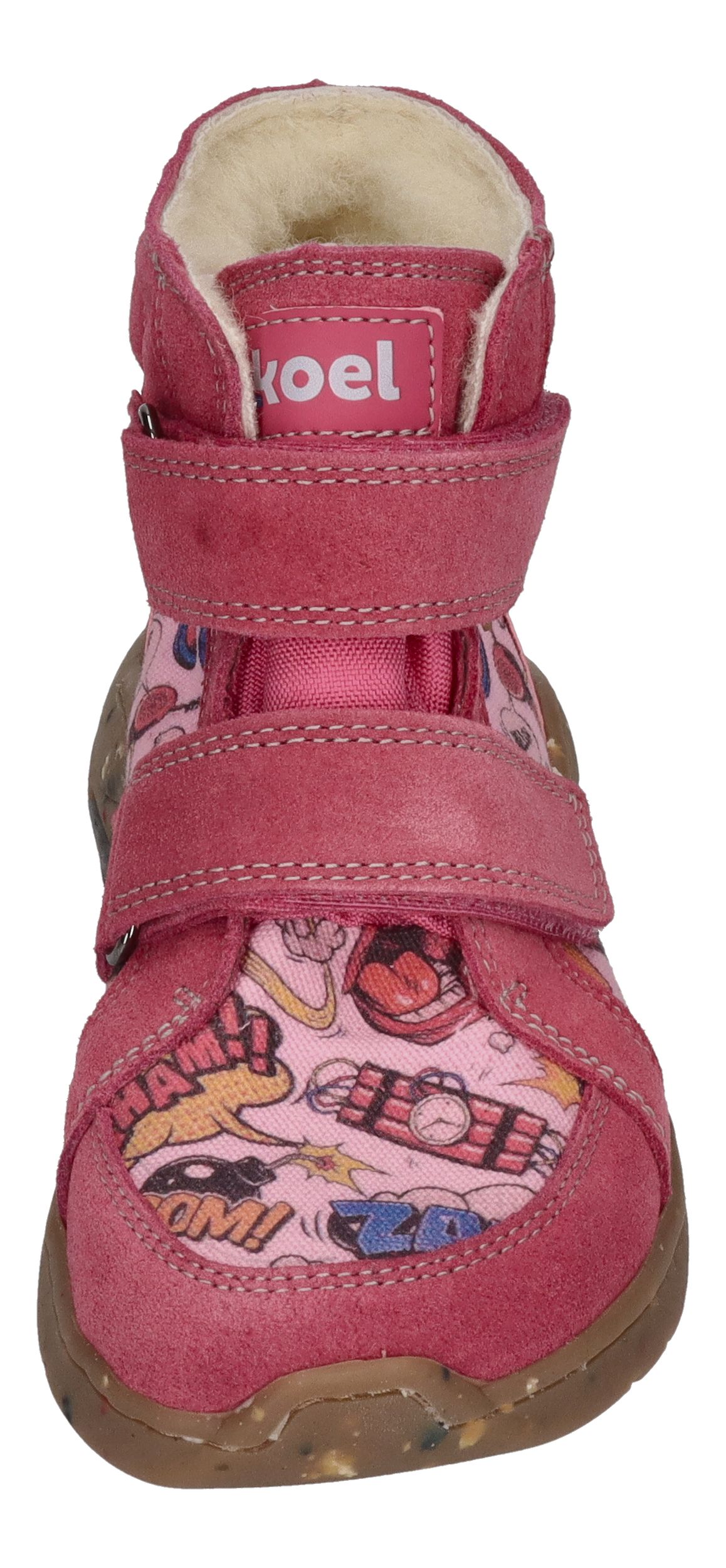 KOEL Barefoot gefütterte Kinder Sneakers SILAS TEX PRINT fuchsia