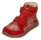 KOEL Barefoot gefütterte Kinder Sneakers SILAS TEX PRINT red