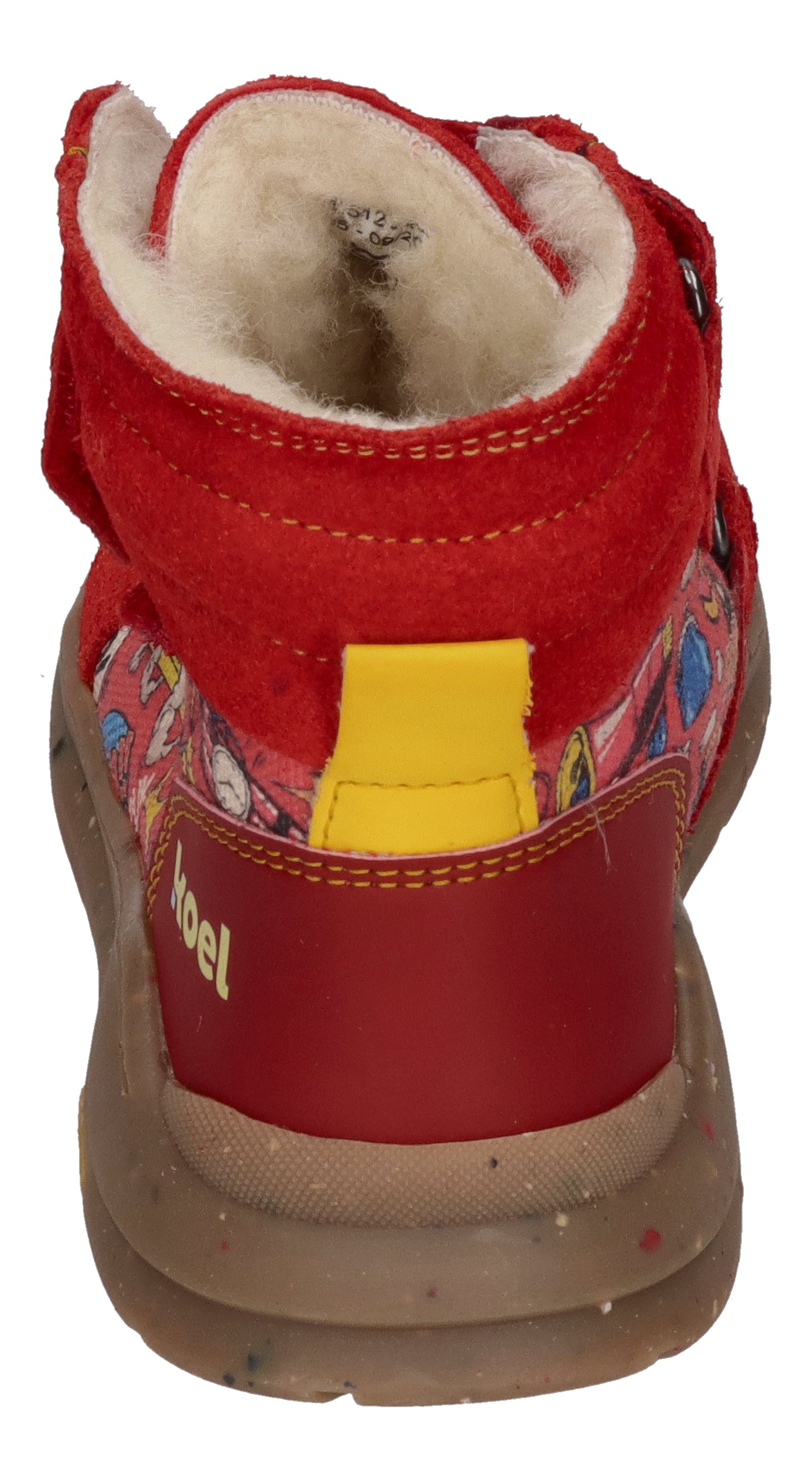 KOEL Barefoot gefütterte Kinder Sneakers SILAS TEX PRINT red