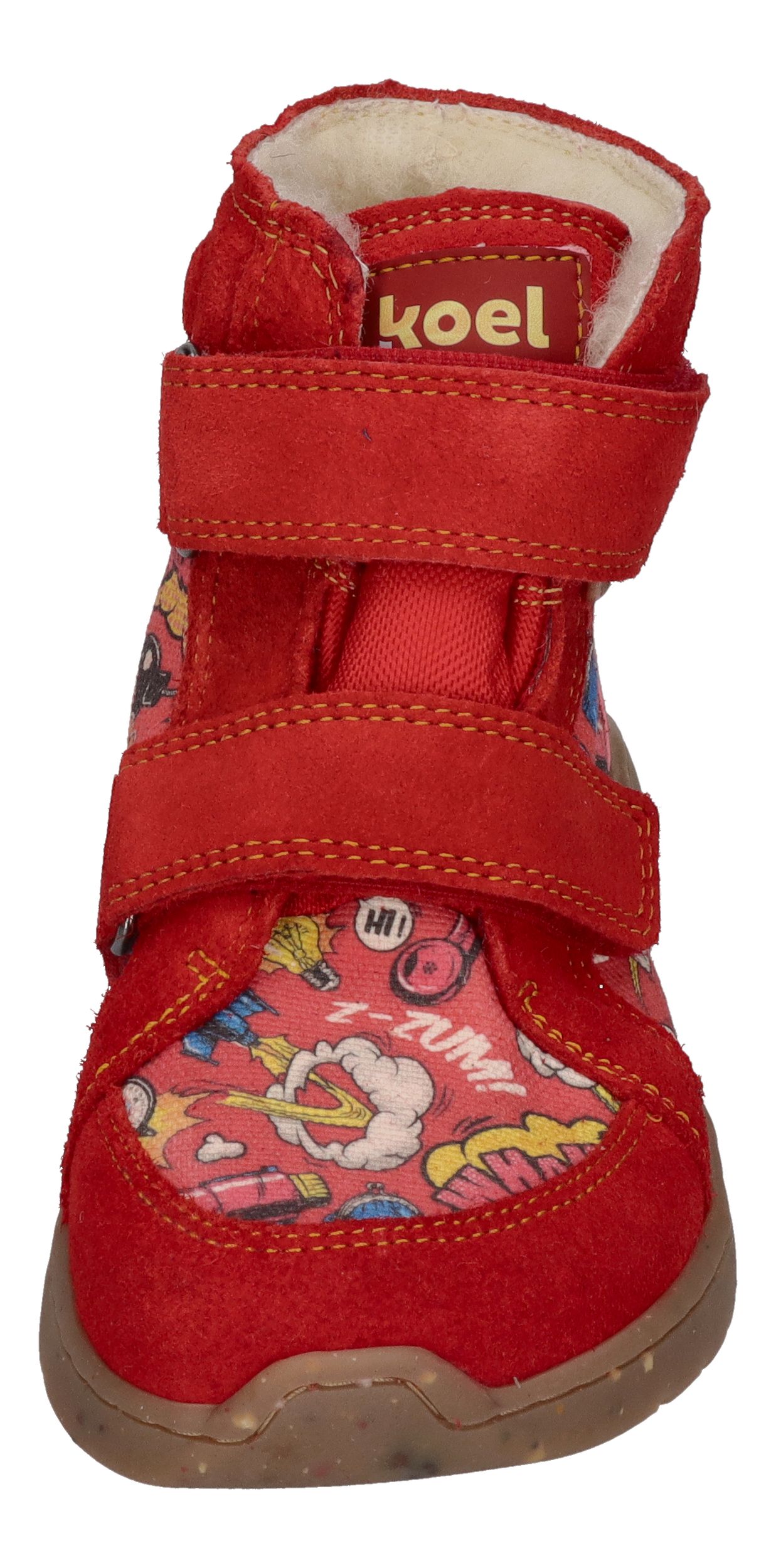 KOEL Barefoot gefütterte Kinder Sneakers SILAS TEX PRINT red