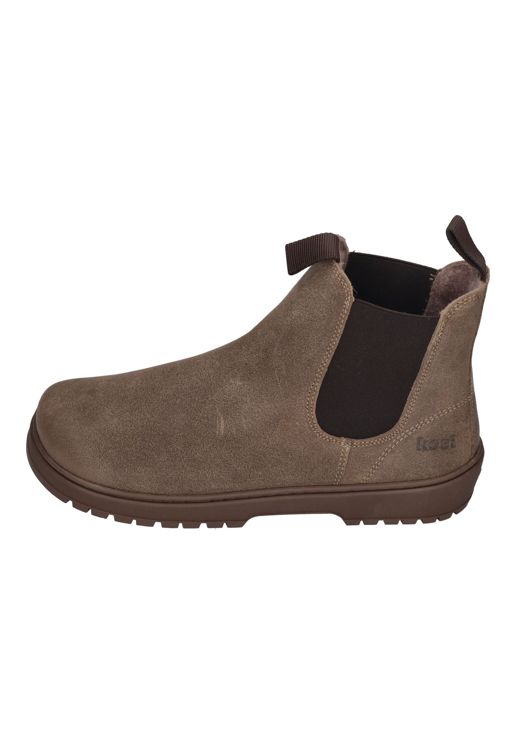 KOEL Damen Barefoot Chelseaboots GAVIEN SUEDE FELT taupe