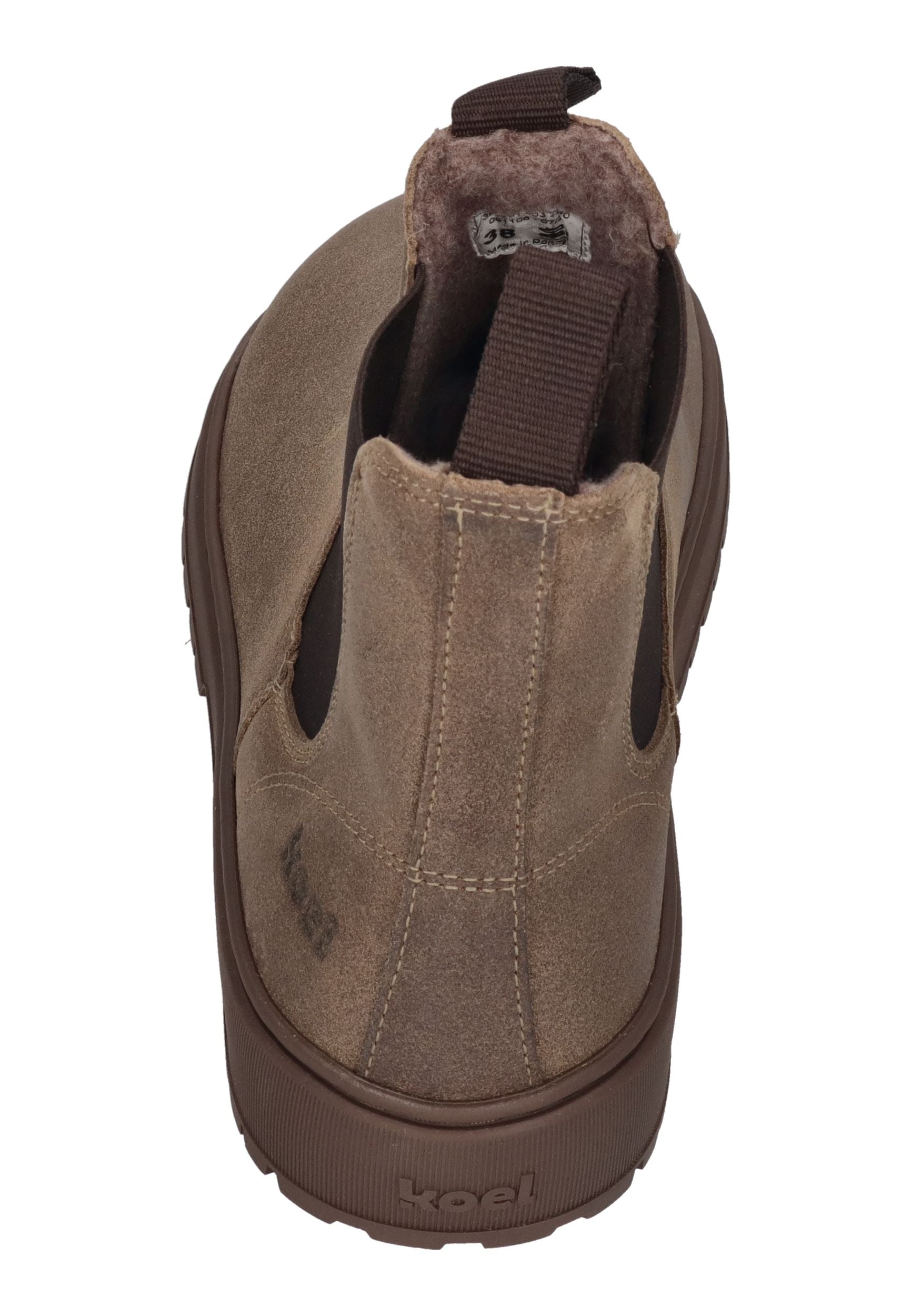 KOEL Damen Barefoot Chelseaboots GAVIEN SUEDE FELT taupe
