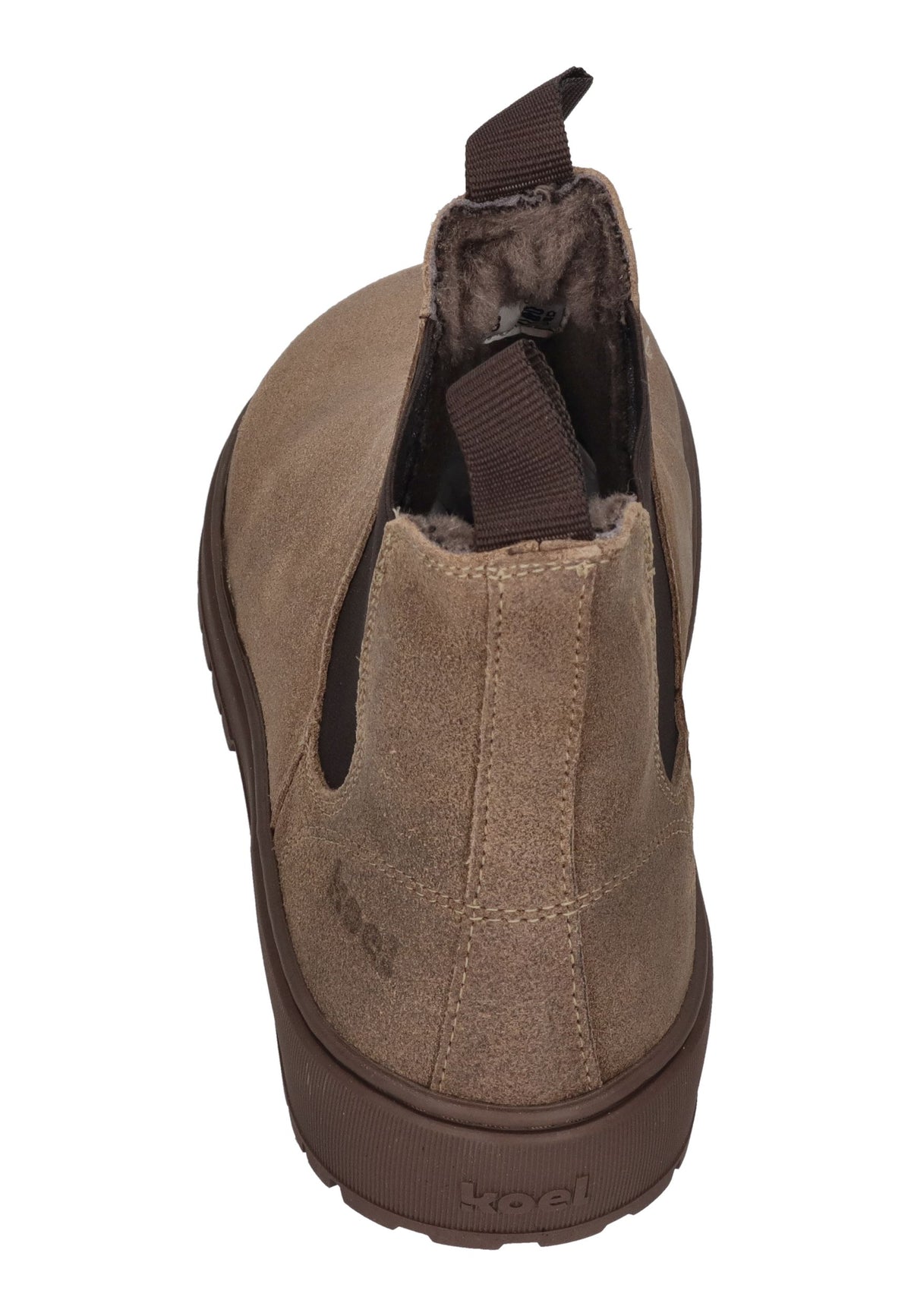 KOEL Damen Barefoot Chelseaboots GAVIEN SUEDE WOOL taupe
