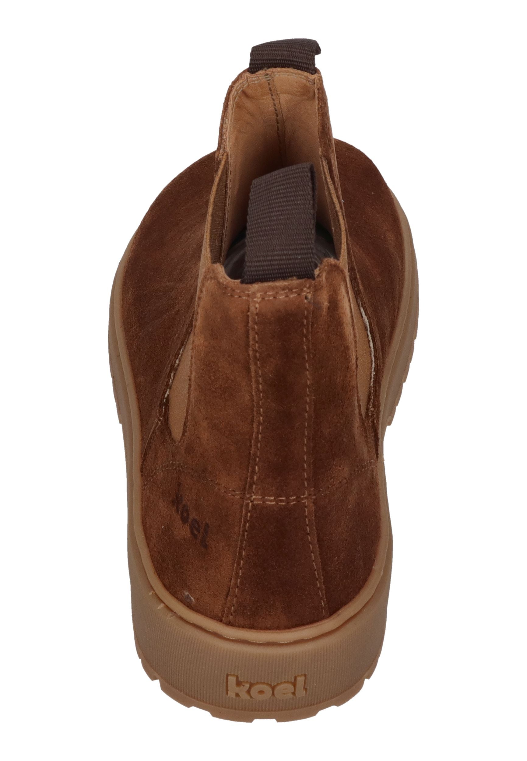 KOEL Damen Barefoot Chelseaboots GAVIEN SUEDE cognac