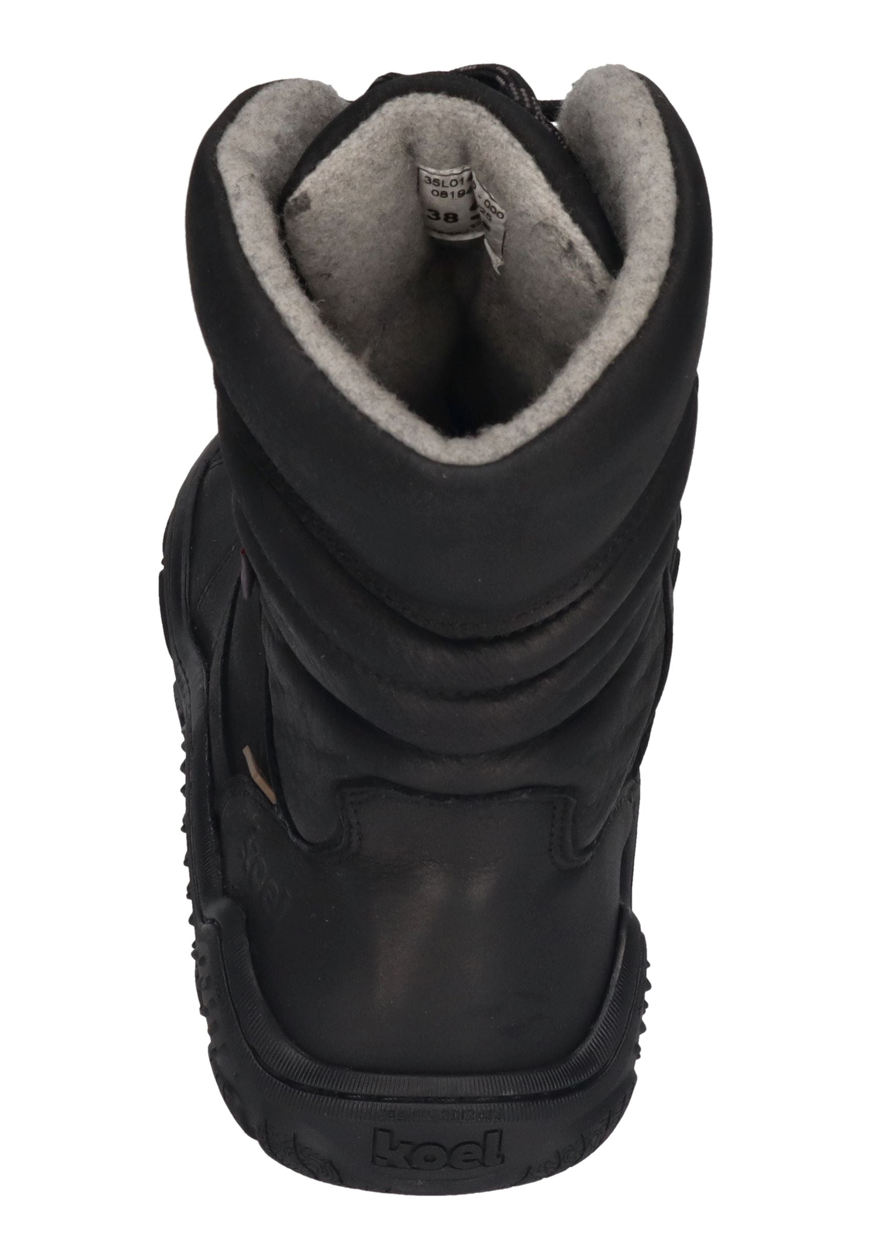 KOEL Damen Barefoot Outdoor Booties RISEA MERINO - black