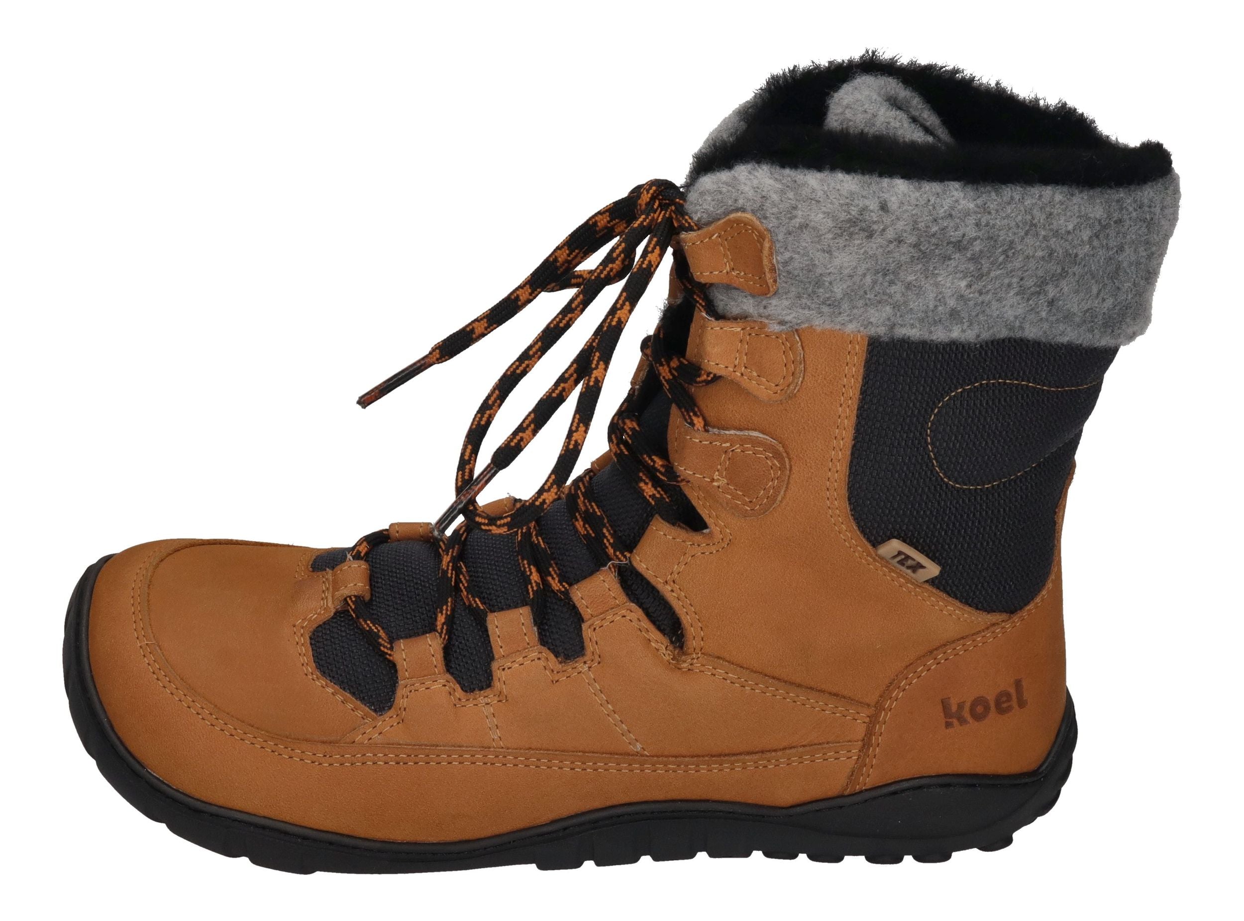 KOEL Damenschuhe Barefoot Stiefel LIAM TEX LAMBSWOOL  - miel