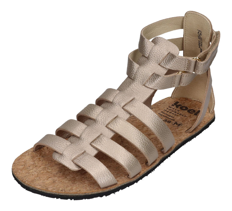 KOEL Damen Barfuß Sandale ARRIAUS METALIC champagne