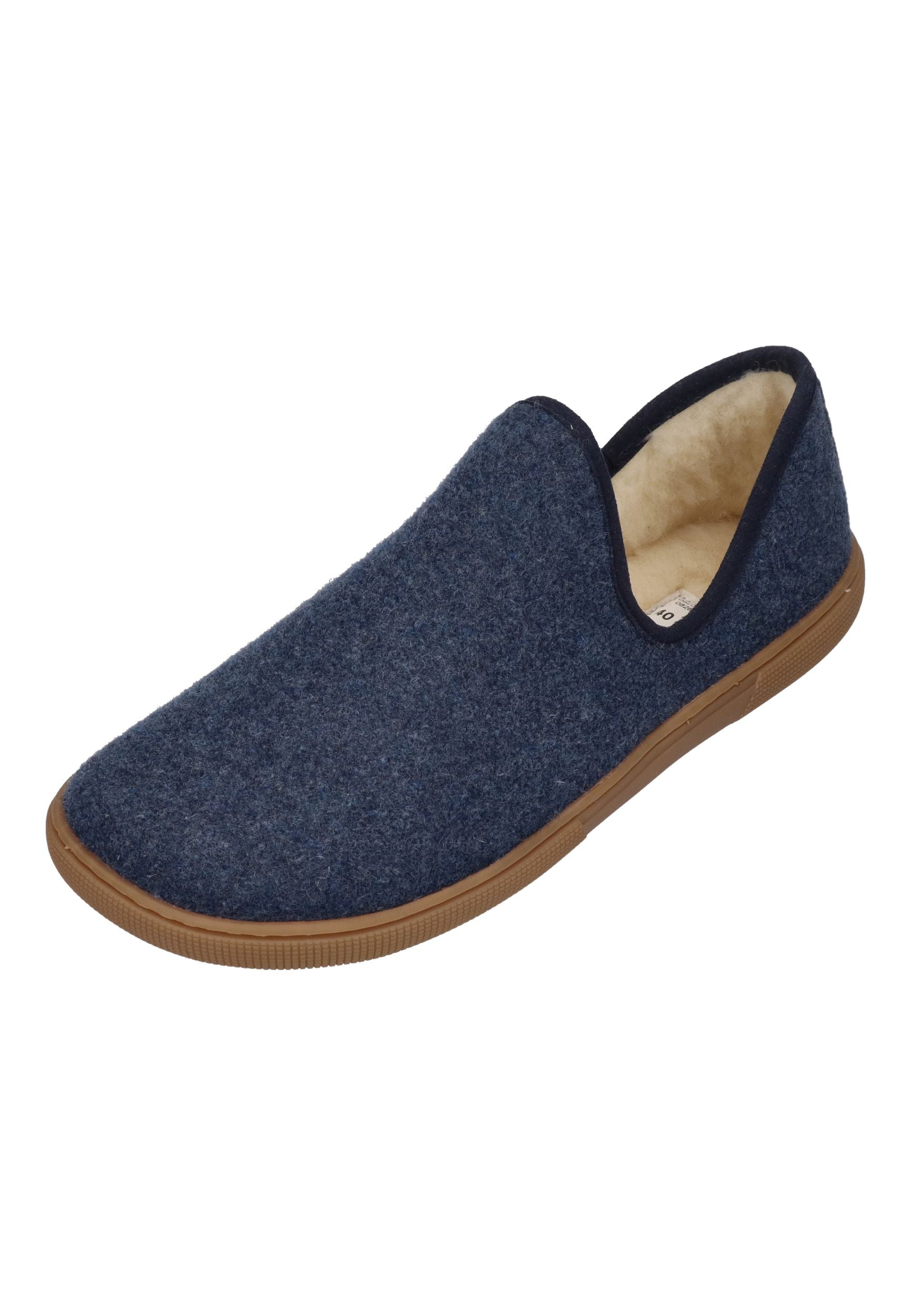 KOEL Damen Barfußschuhe Hausschuhe MERINO - blue