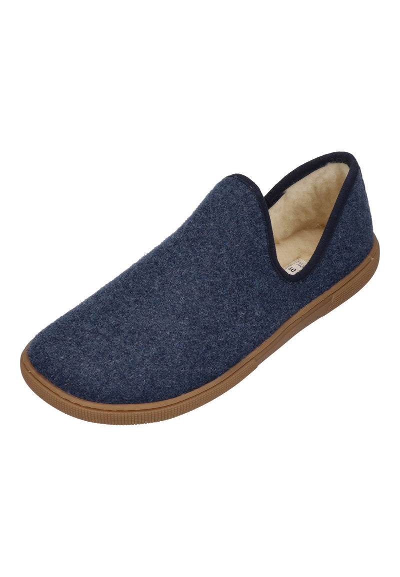 KOEL Damen Barfußschuhe Hausschuhe MERINO - blue
