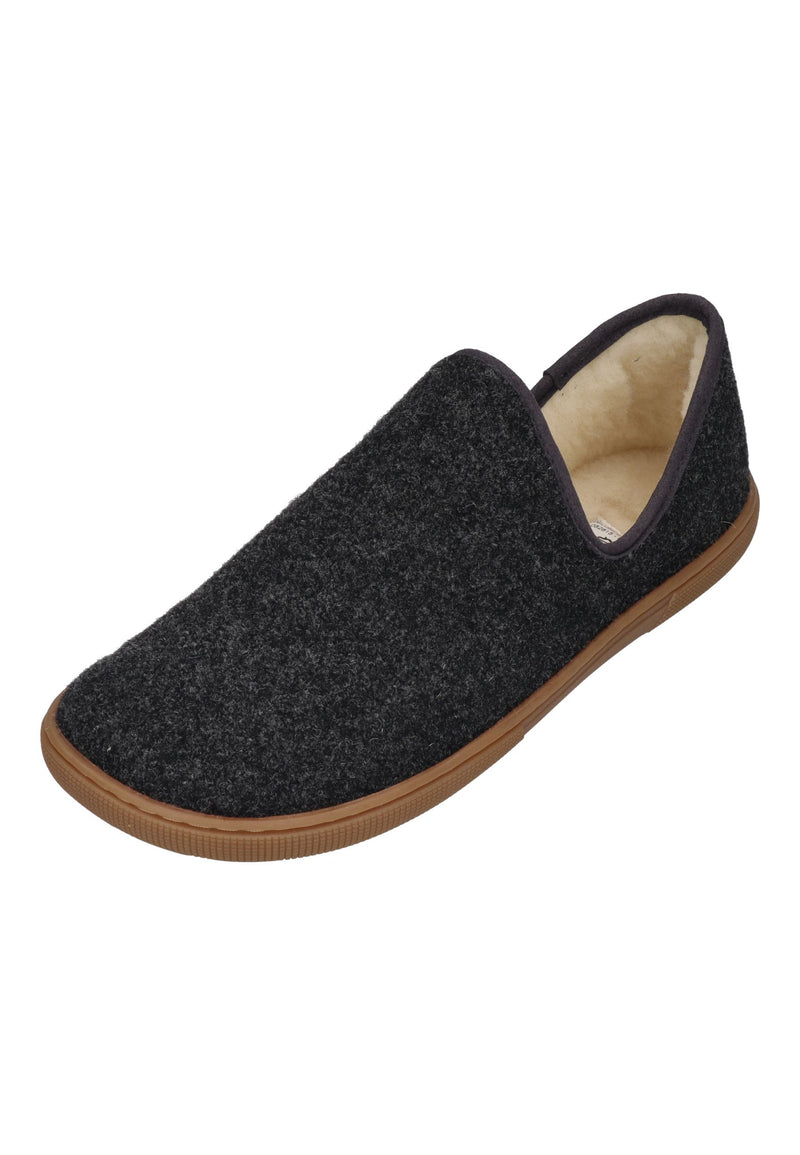 KOEL Damen Barfußschuhe Hausschuhe MERINO - dark grey