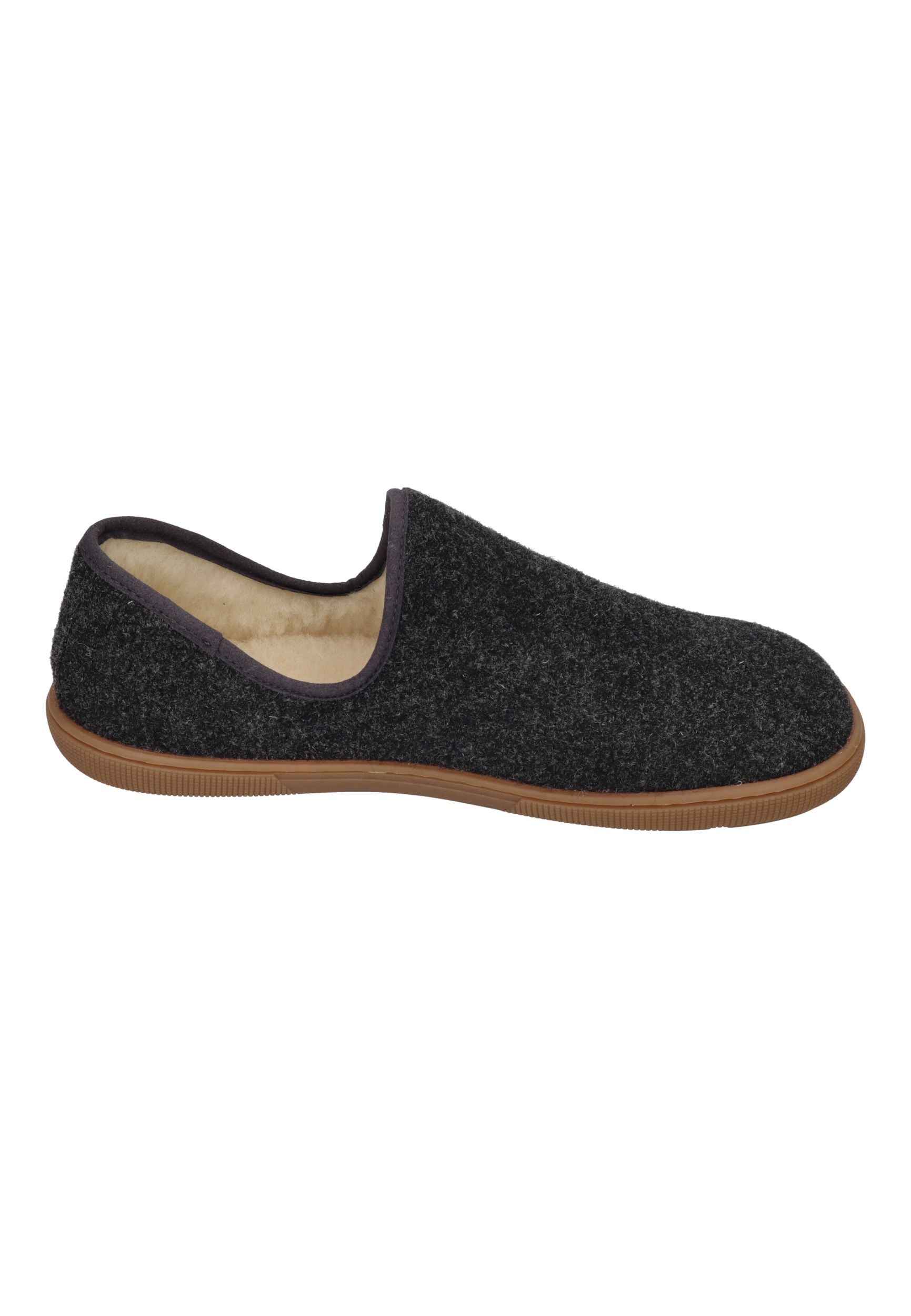 KOEL Damen Barfußschuhe Hausschuhe MERINO - dark grey