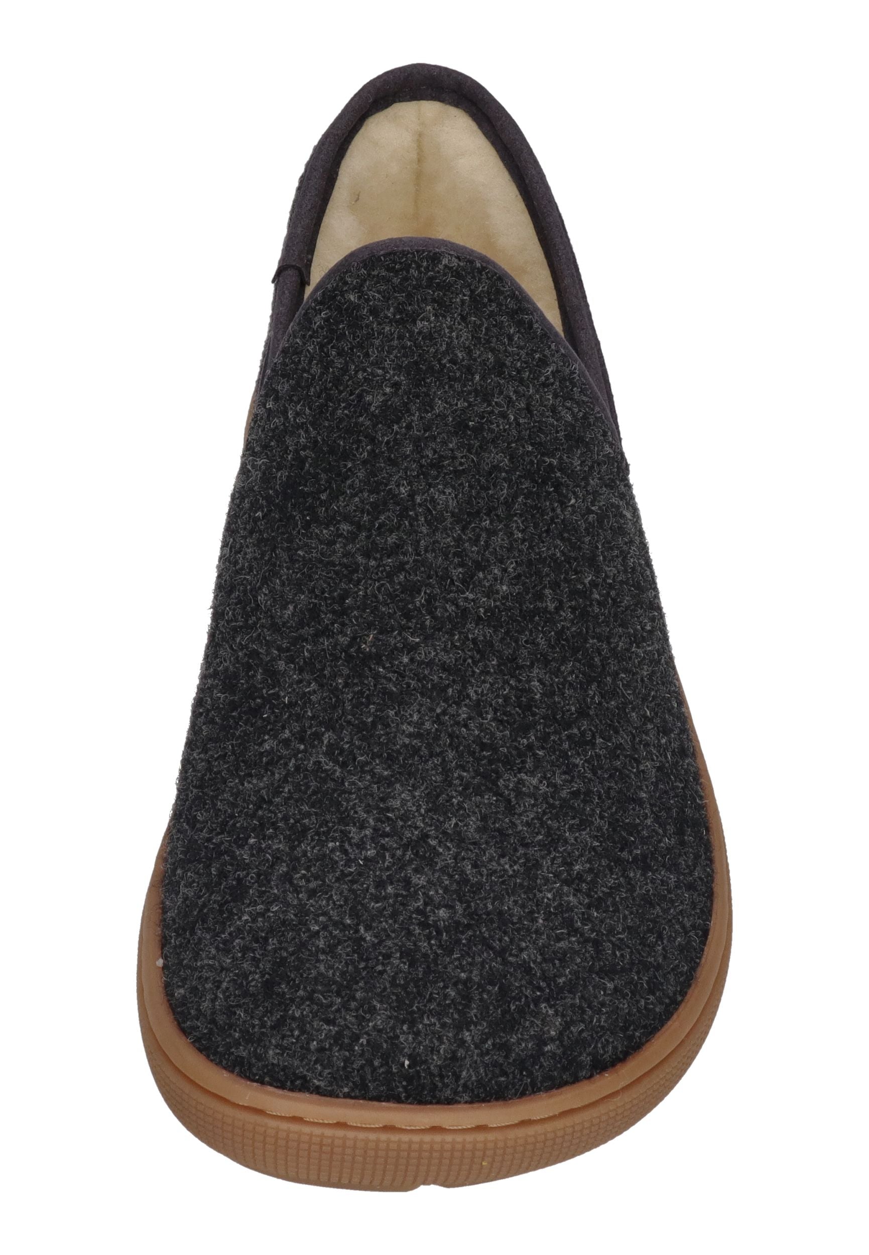 KOEL Damen Barfußschuhe Hausschuhe MERINO - dark grey