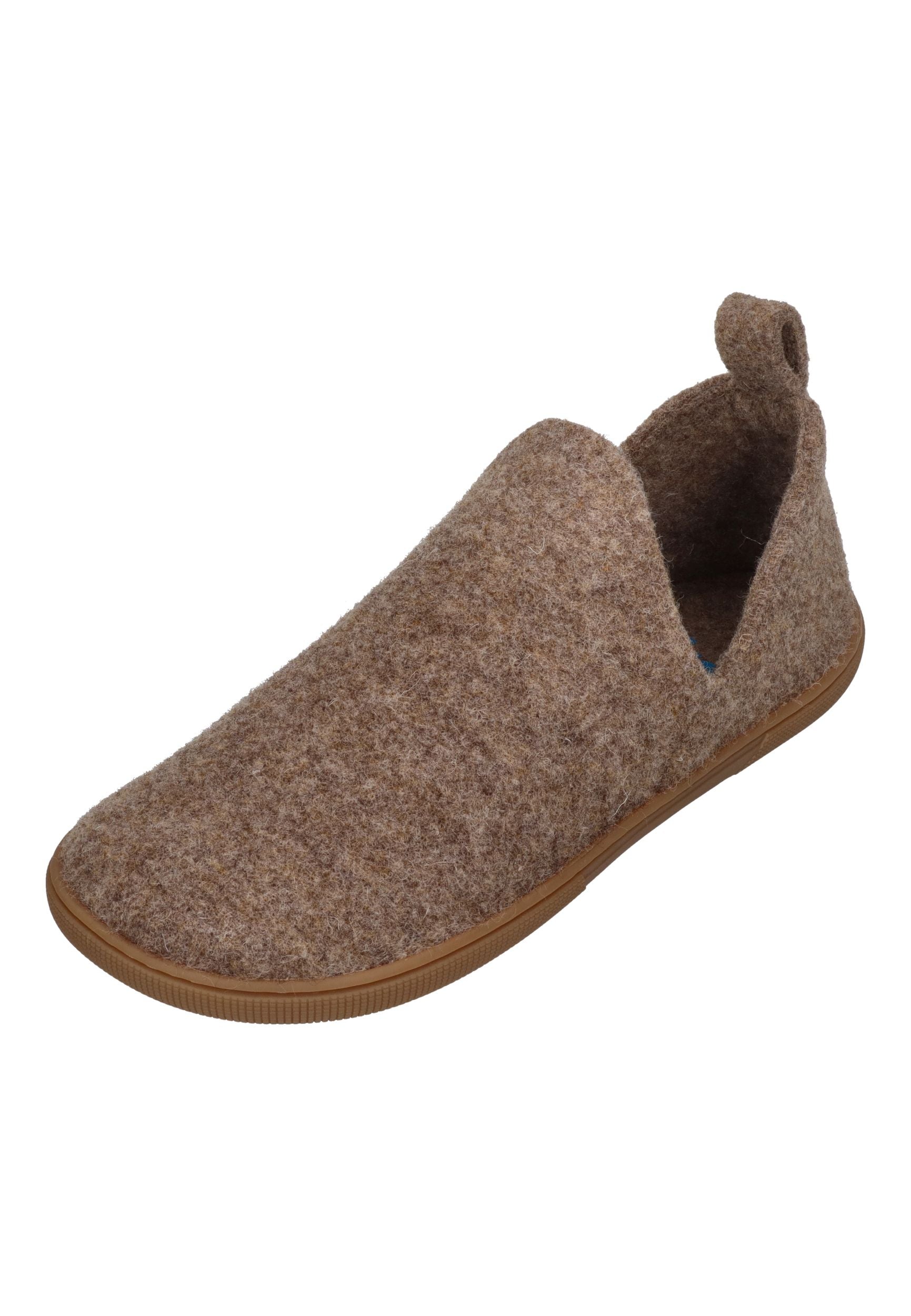 KOEL Damen Barfußschuhe Hausschuhe MERINO - taupe