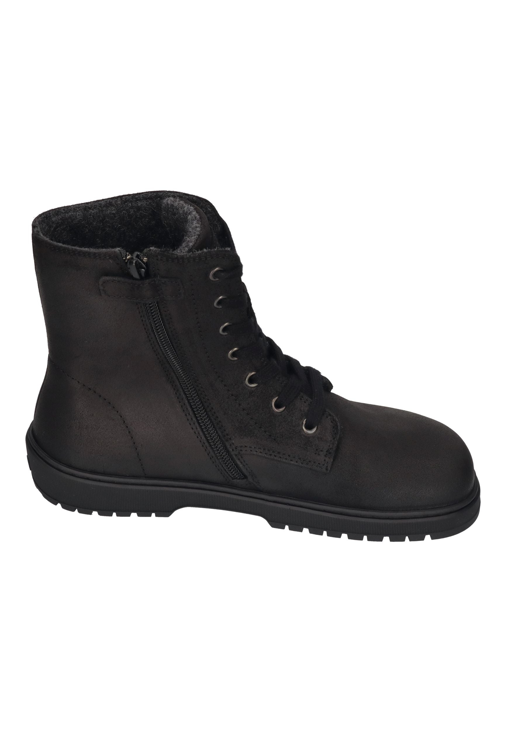 KOEL Damen gefütterte Barefoot Schnürboots GALYON FELT black