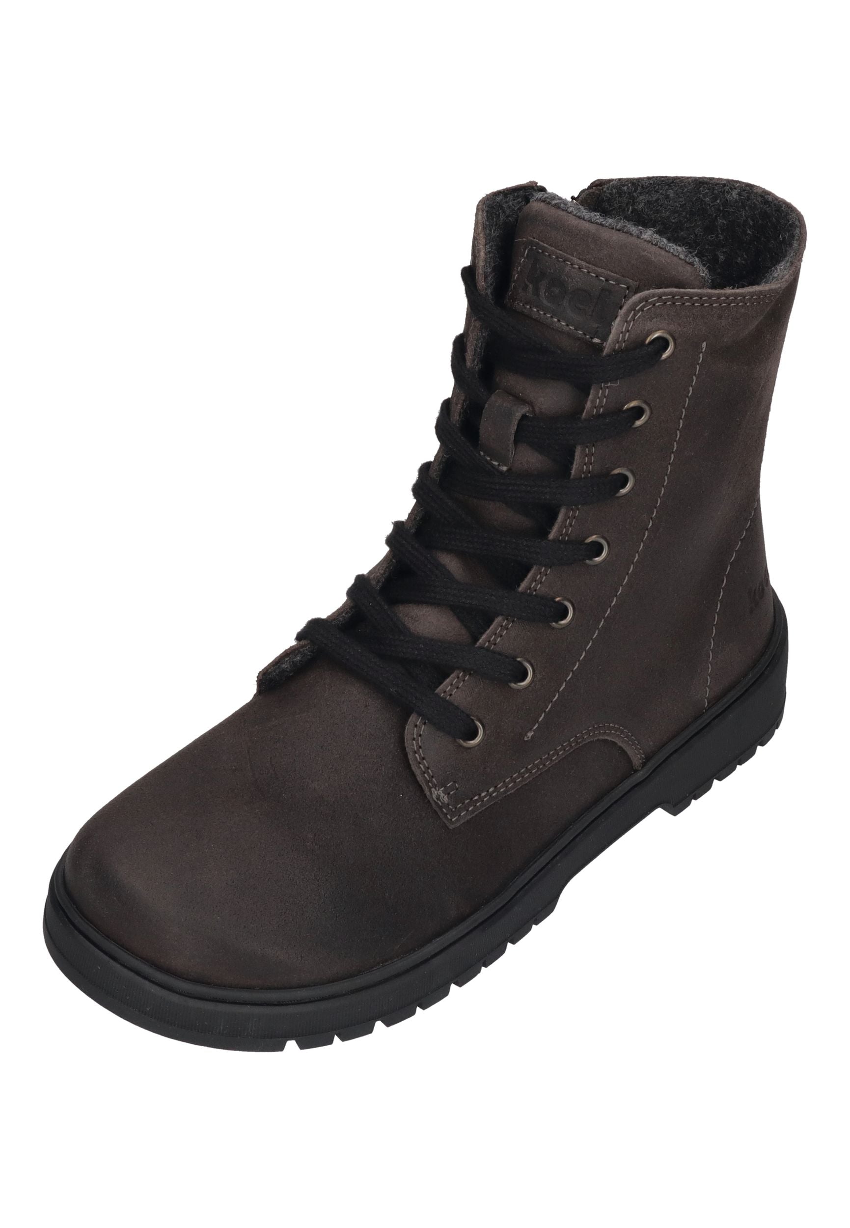 KOEL Damen gefütterte Barefoot Schnürboots GALYON FELT dark grey