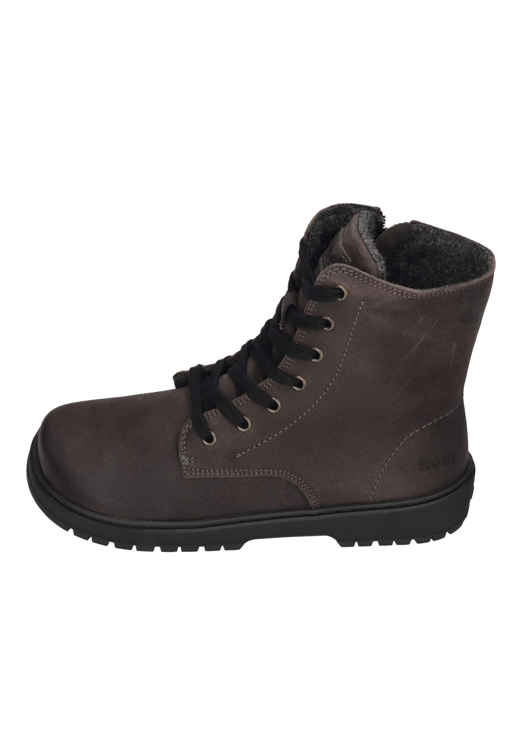 KOEL Damen gefütterte Barefoot Schnürboots GALYON FELT dark grey