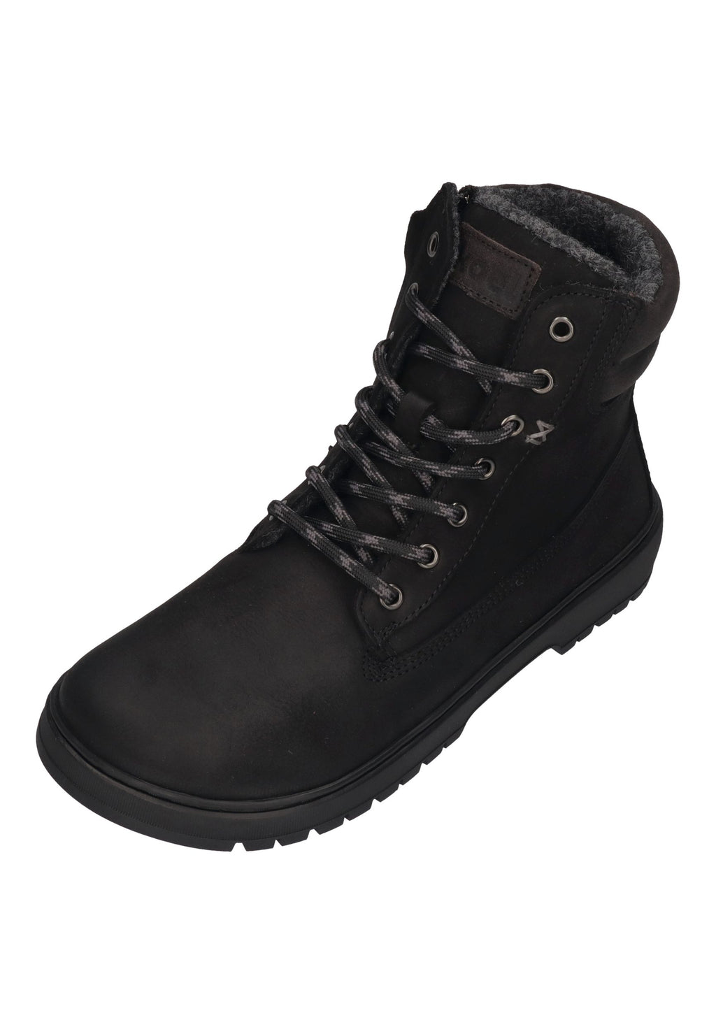 KOEL Damen gefütterte Barefoot Schnürboots GRAVON FELT black