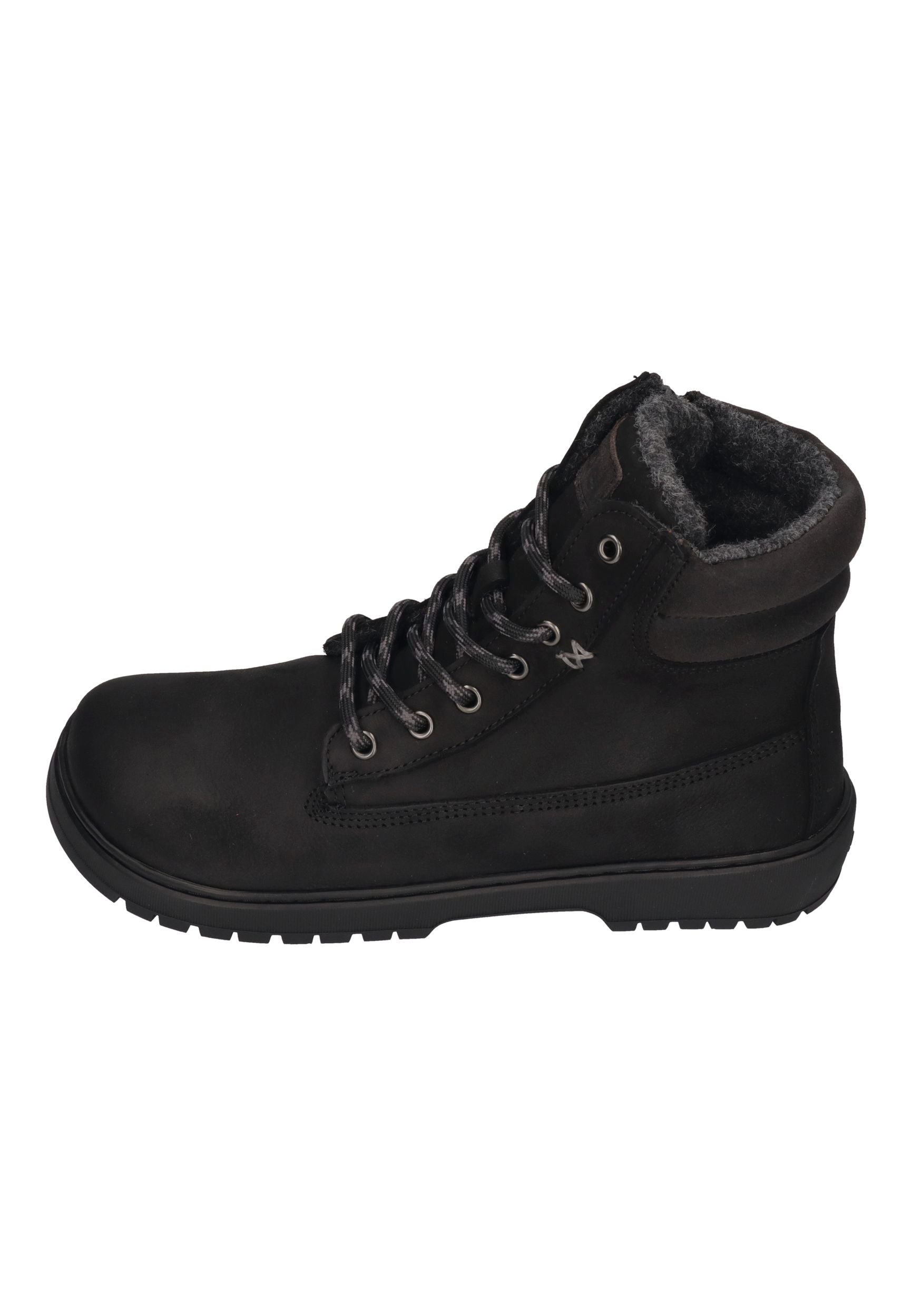 KOEL Damen gefütterte Barefoot Schnürboots GRAVON FELT black