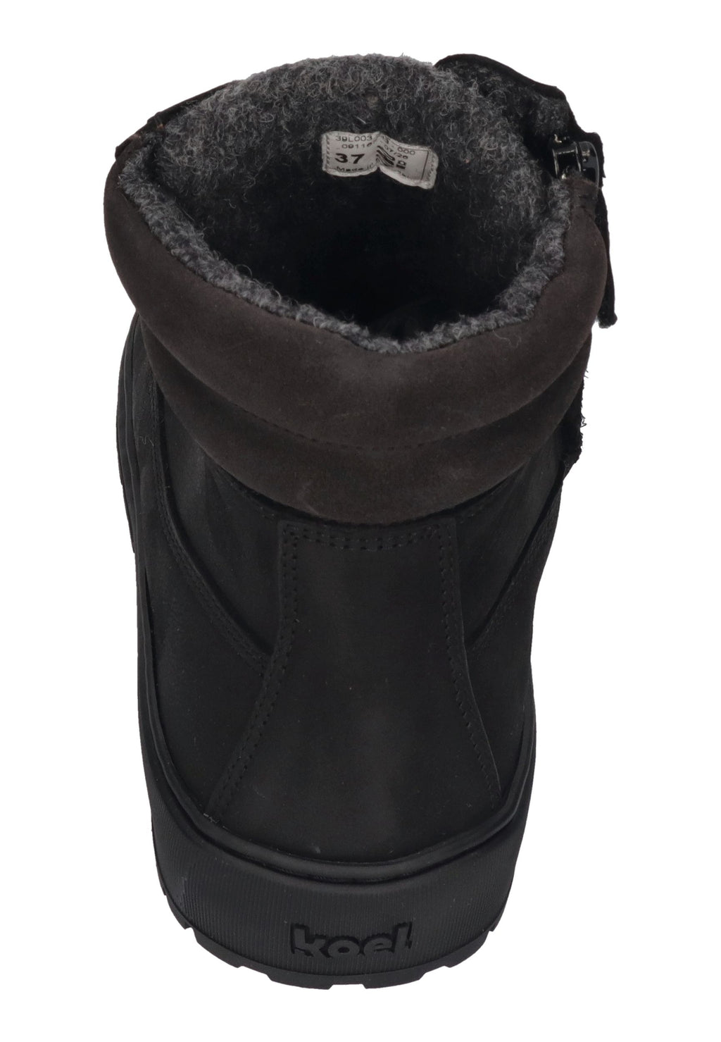 KOEL Damen gefütterte Barefoot Schnürboots GRAVON FELT black