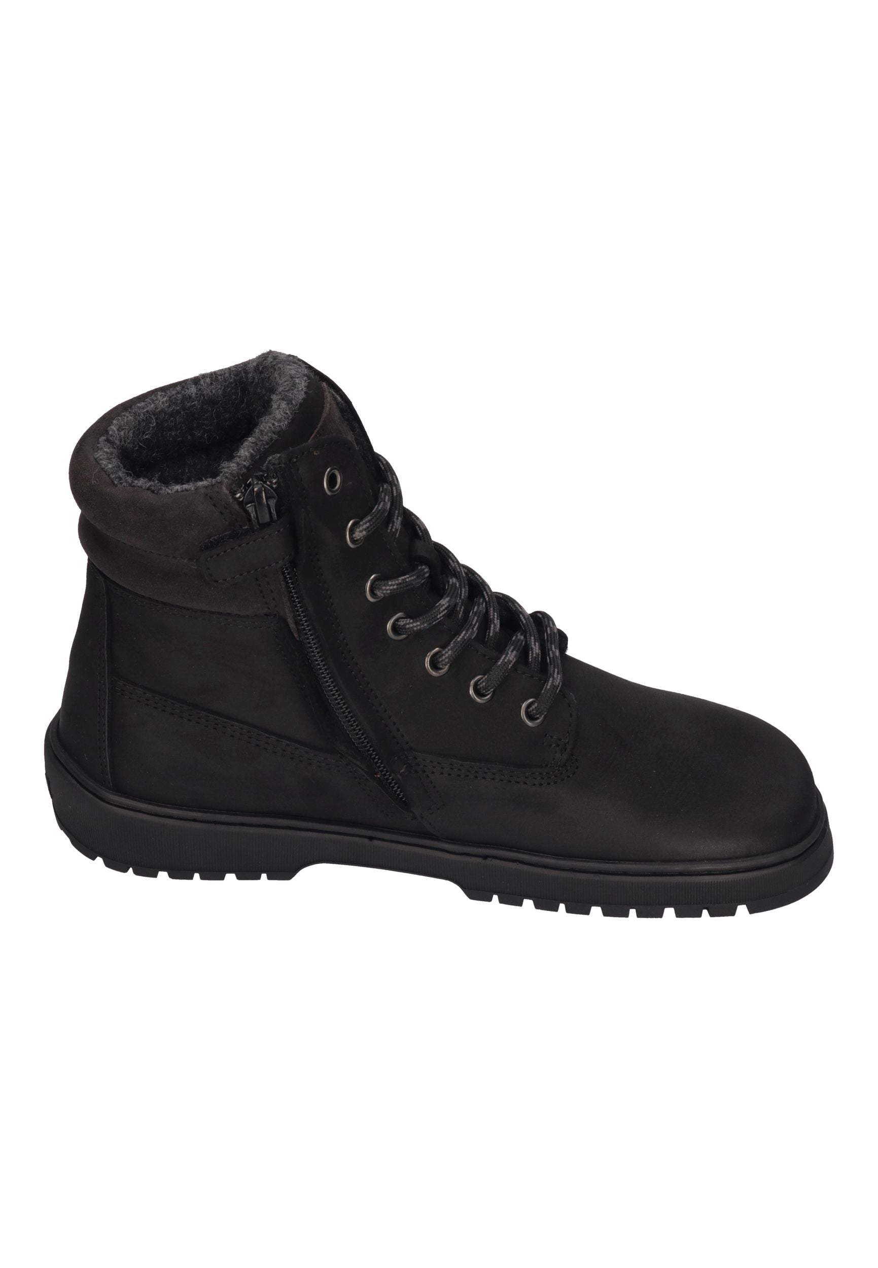 KOEL Damen gefütterte Barefoot Schnürboots GRAVON FELT black