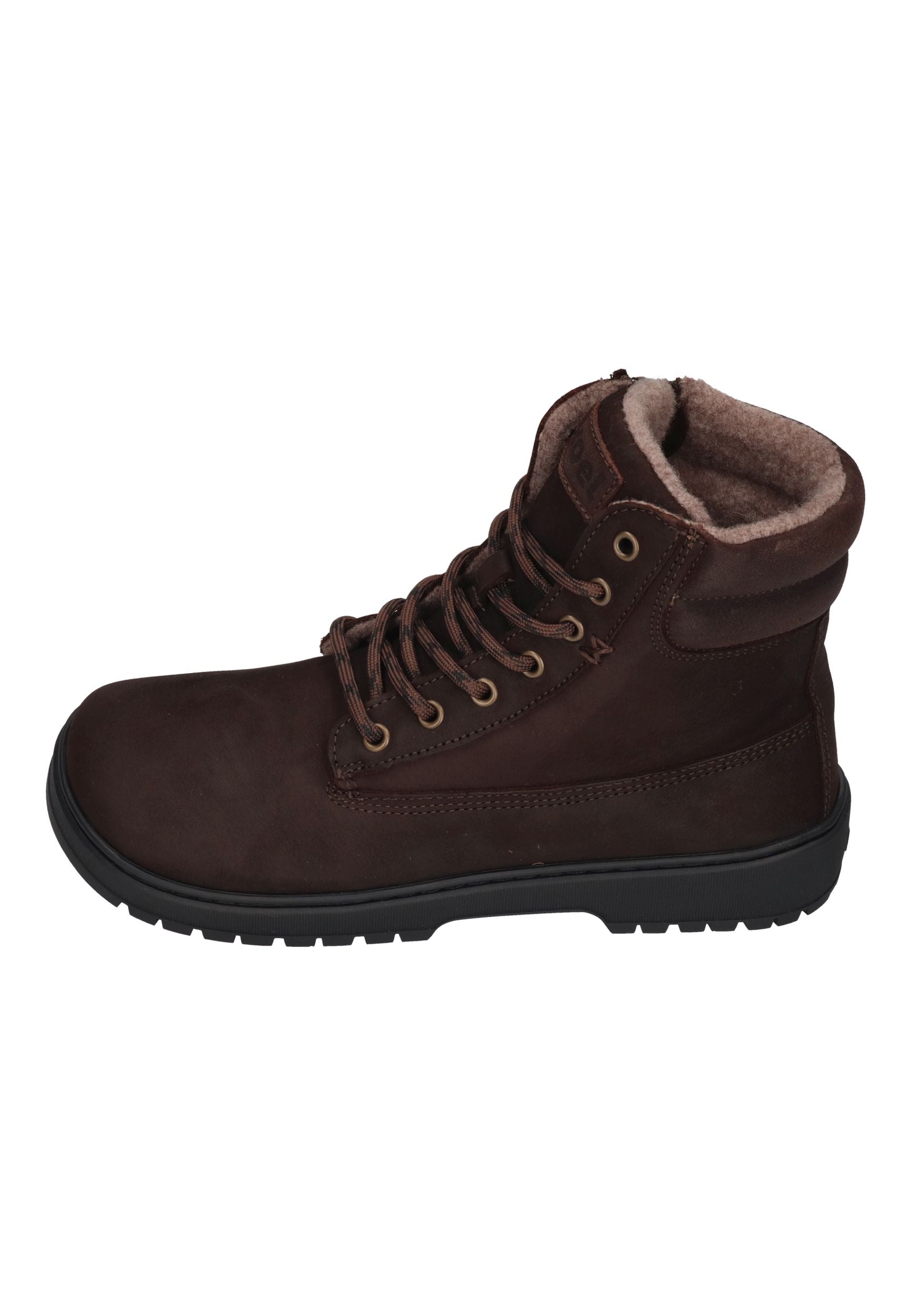 KOEL Damen gefütterte Barefoot Schnürboots GRAVON FELT brown