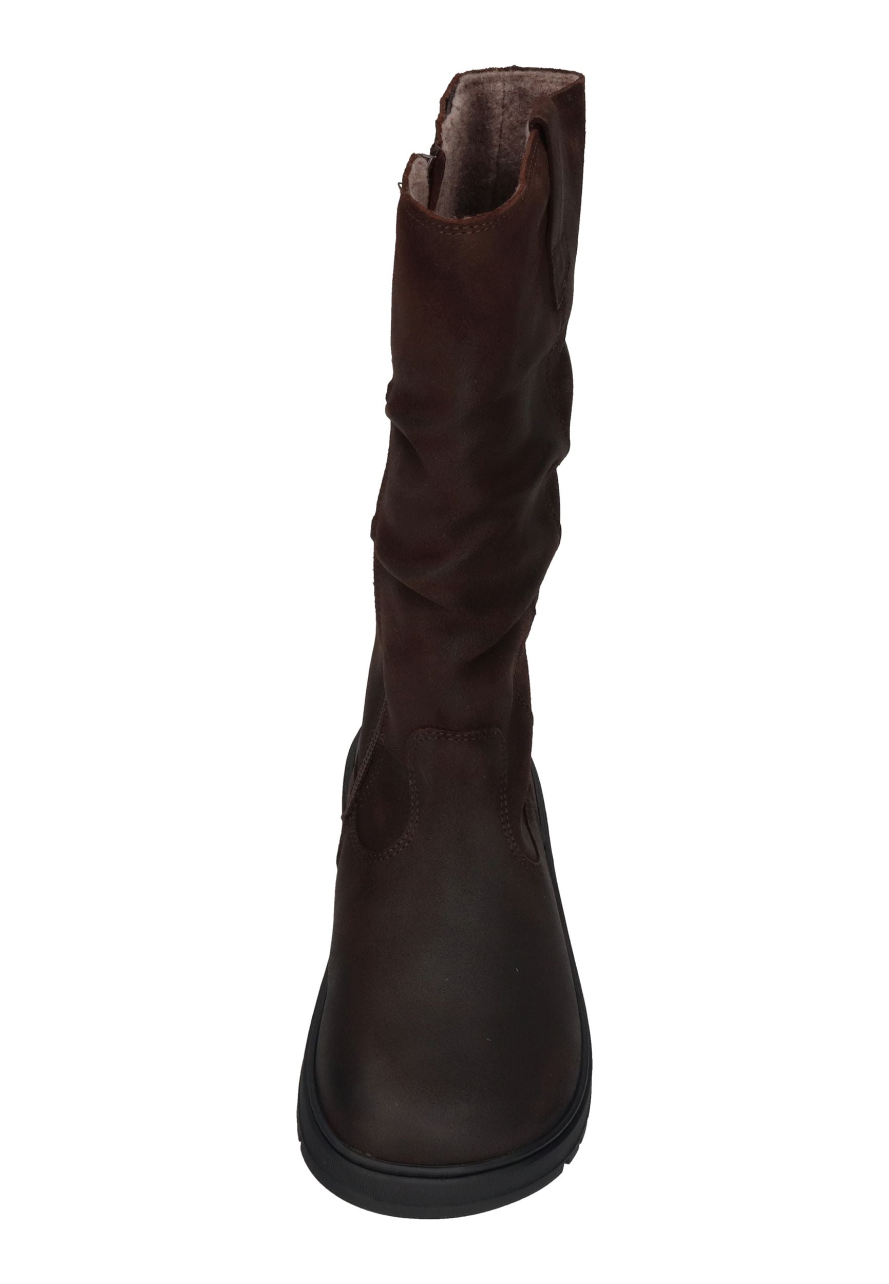 KOEL Damen gefütterte Barefoot Stiefel GLYRA FELT chocolate