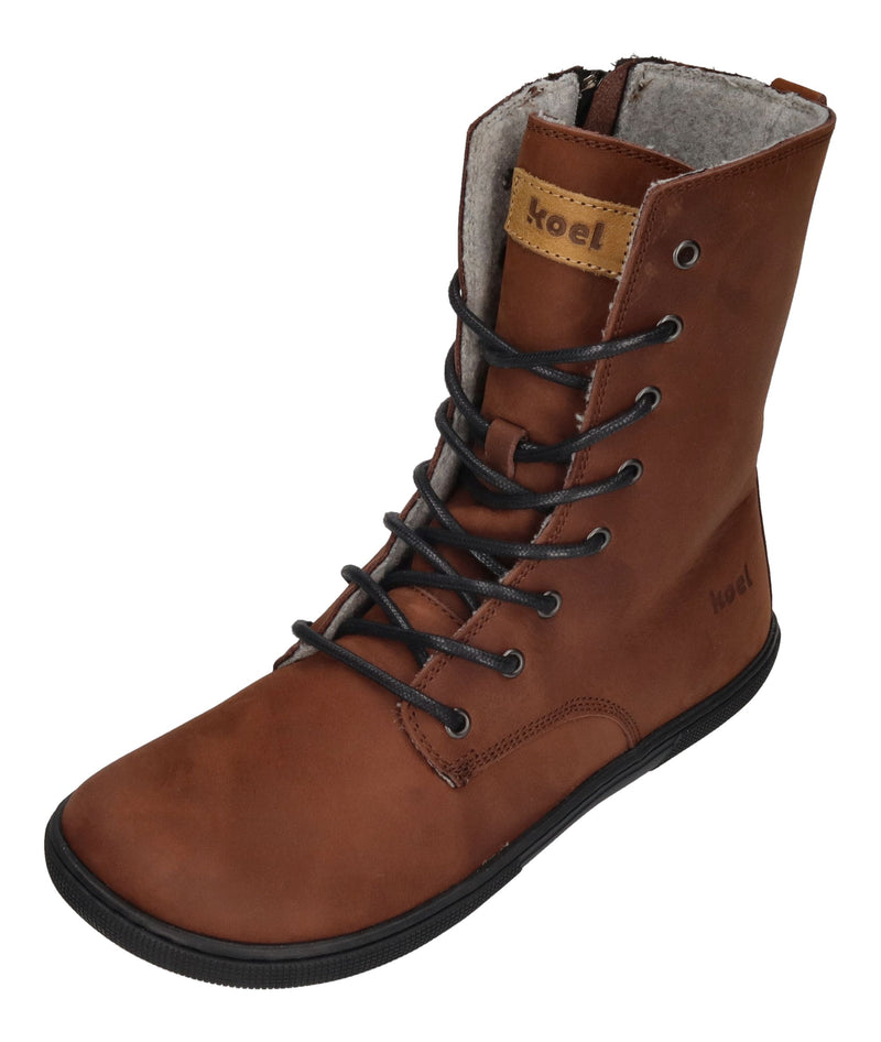 KOEL Damenschuhe Barefoot Booties FARO MERINO choco