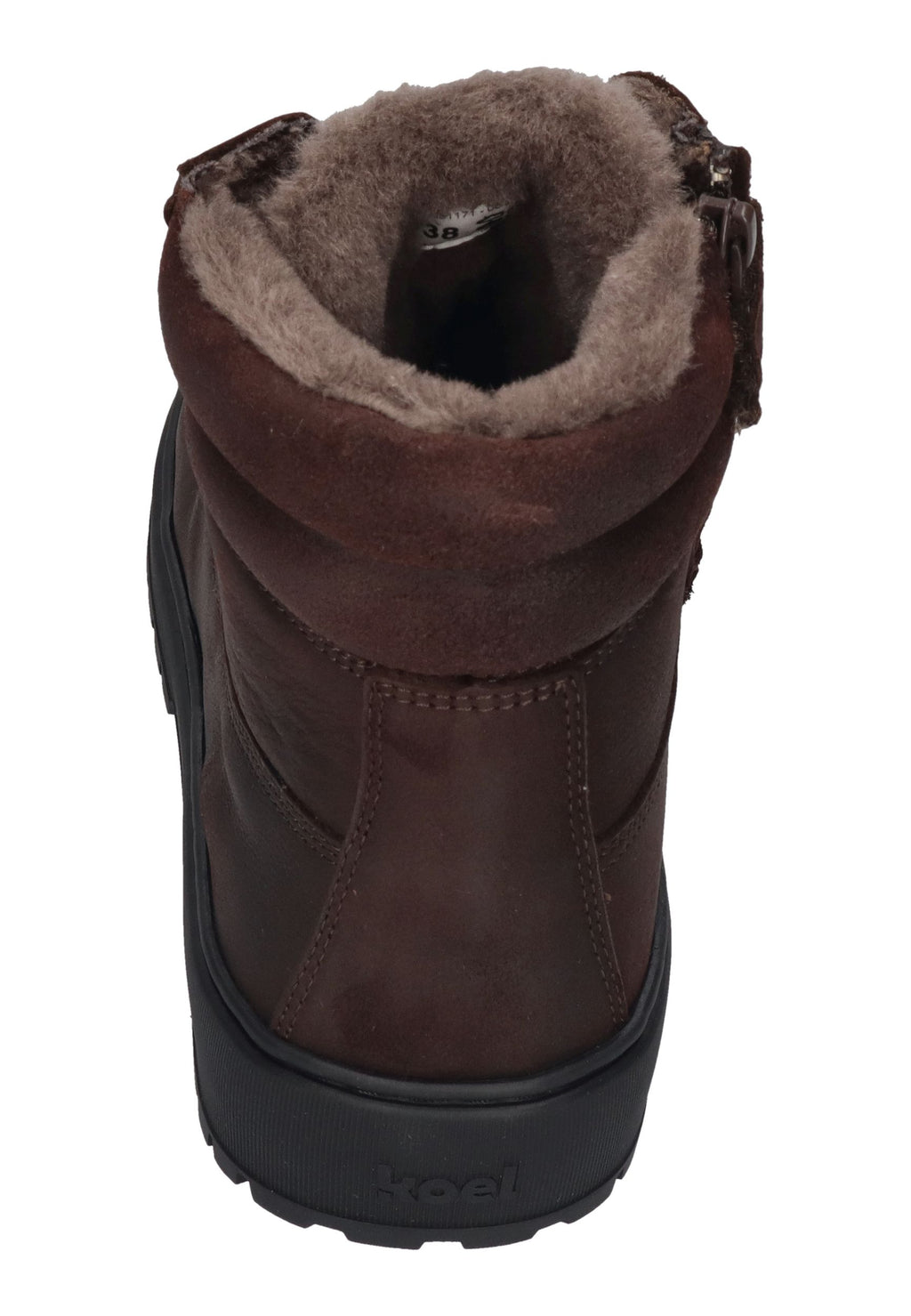 KOEL Damen gefütterte Barefoot Schnürboots GRAVON WOOL brown