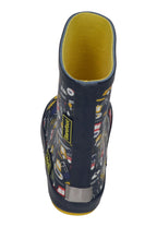 KOEL Kinder Barefoot Gummistiefel WINI TRACTOR V2 print blue
