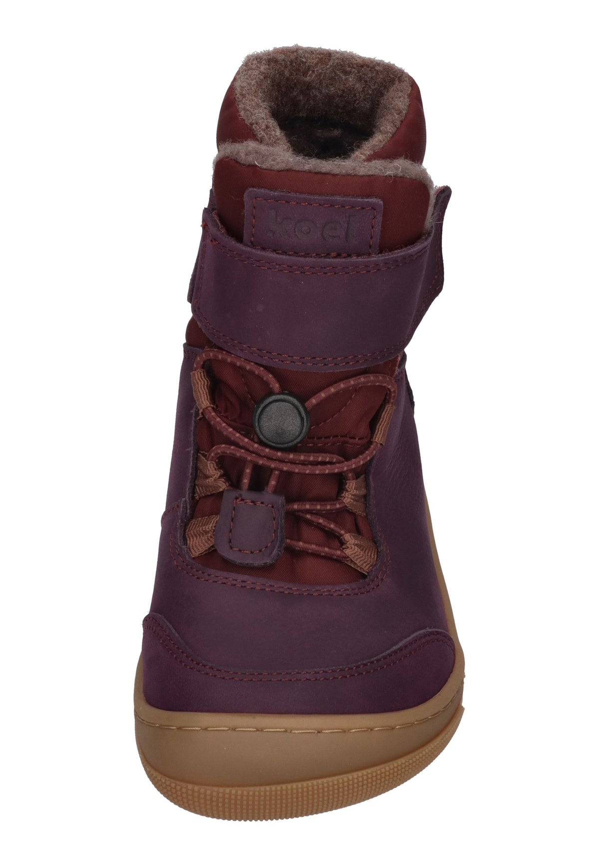 KOEL gefütterte Barefoot Kinderboots KULLA WOOL TEX Bordo