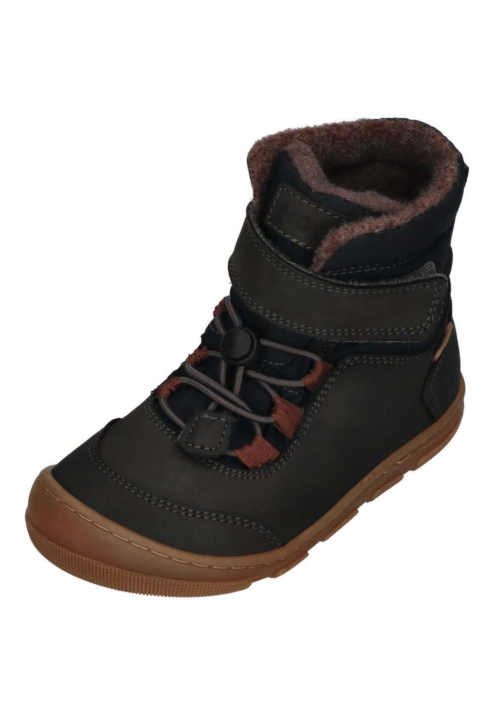 KOEL gefütterte Barefoot Kinderboots KULLA WOOL TEX Dark Grey
