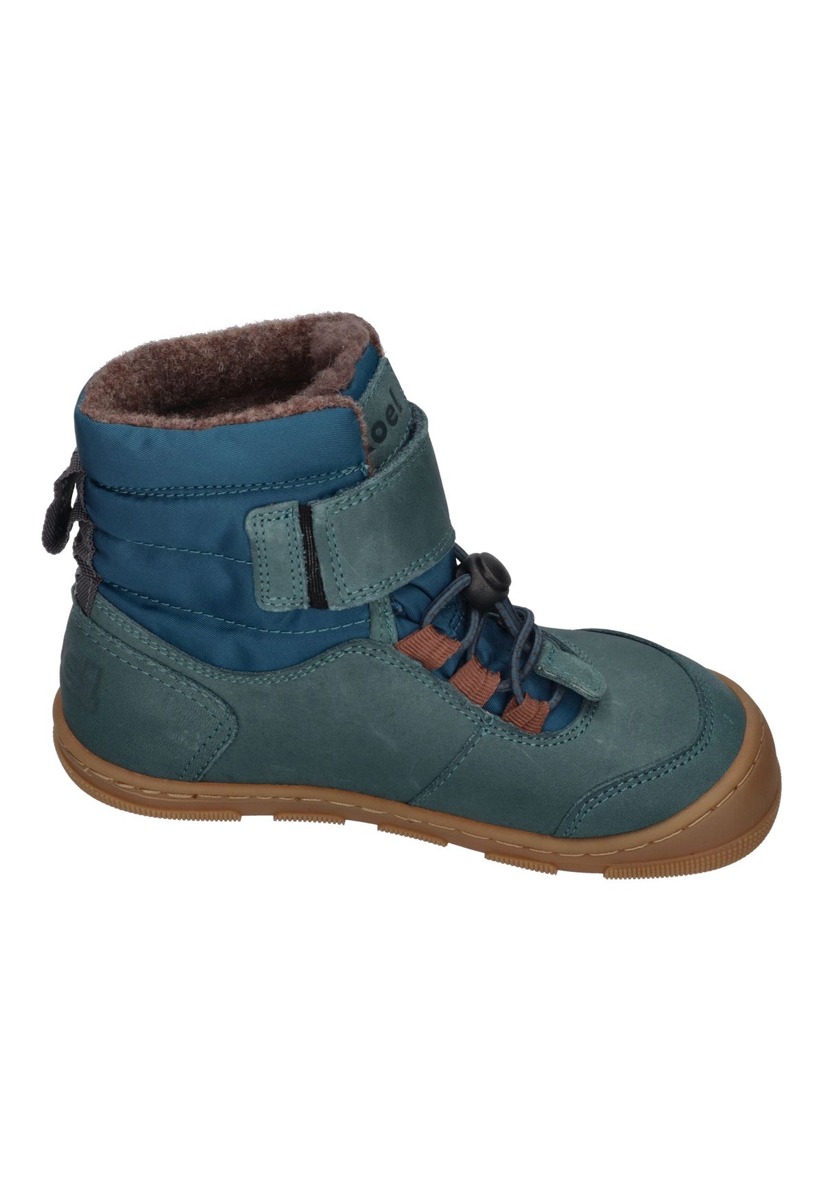 KOEL gefütterte Barefoot Kinderboots KULLA WOOL TEX Turquoise