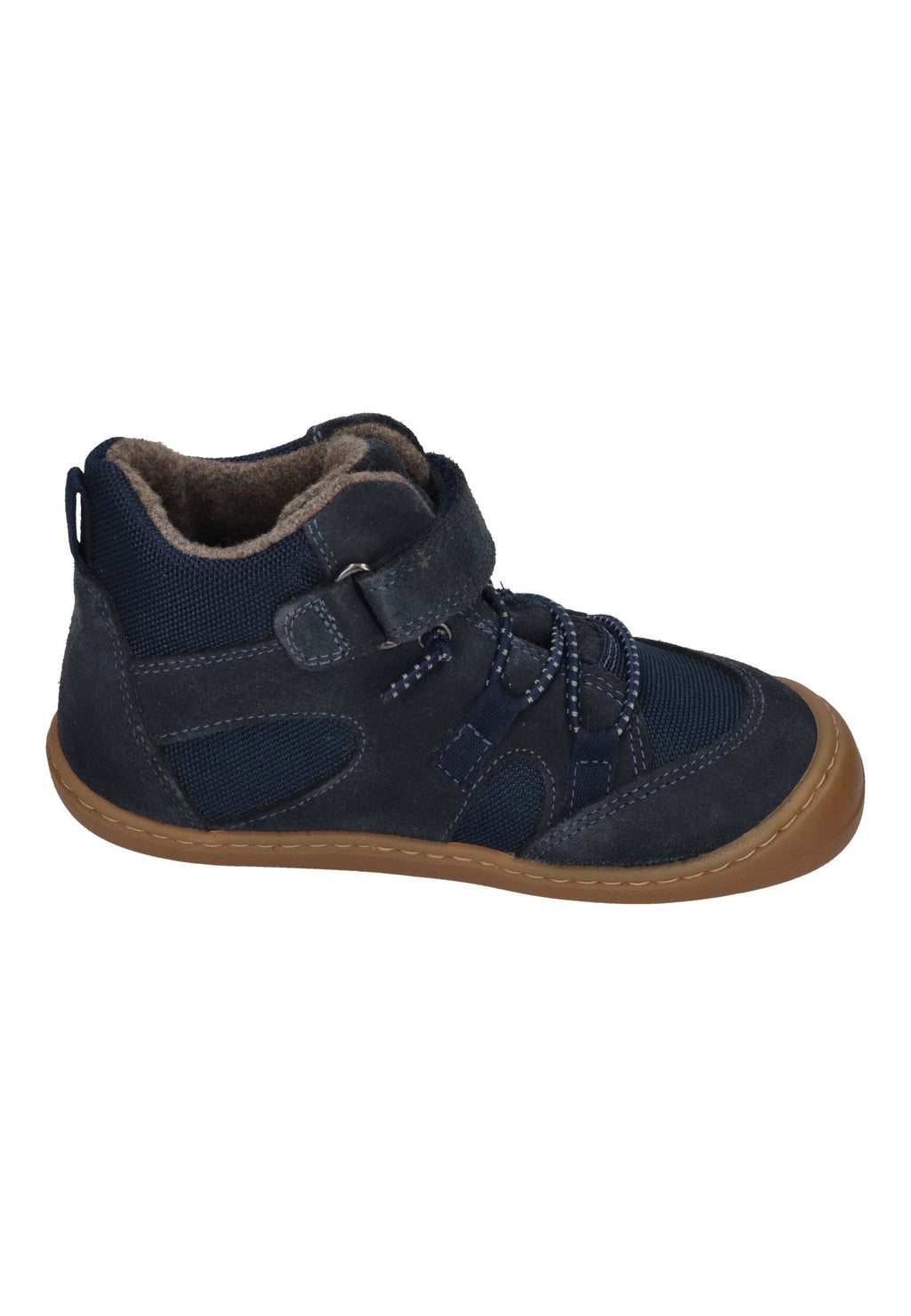 KOEL gefütterte Barefoot Kinderschuhe BEAU MERINO - blue