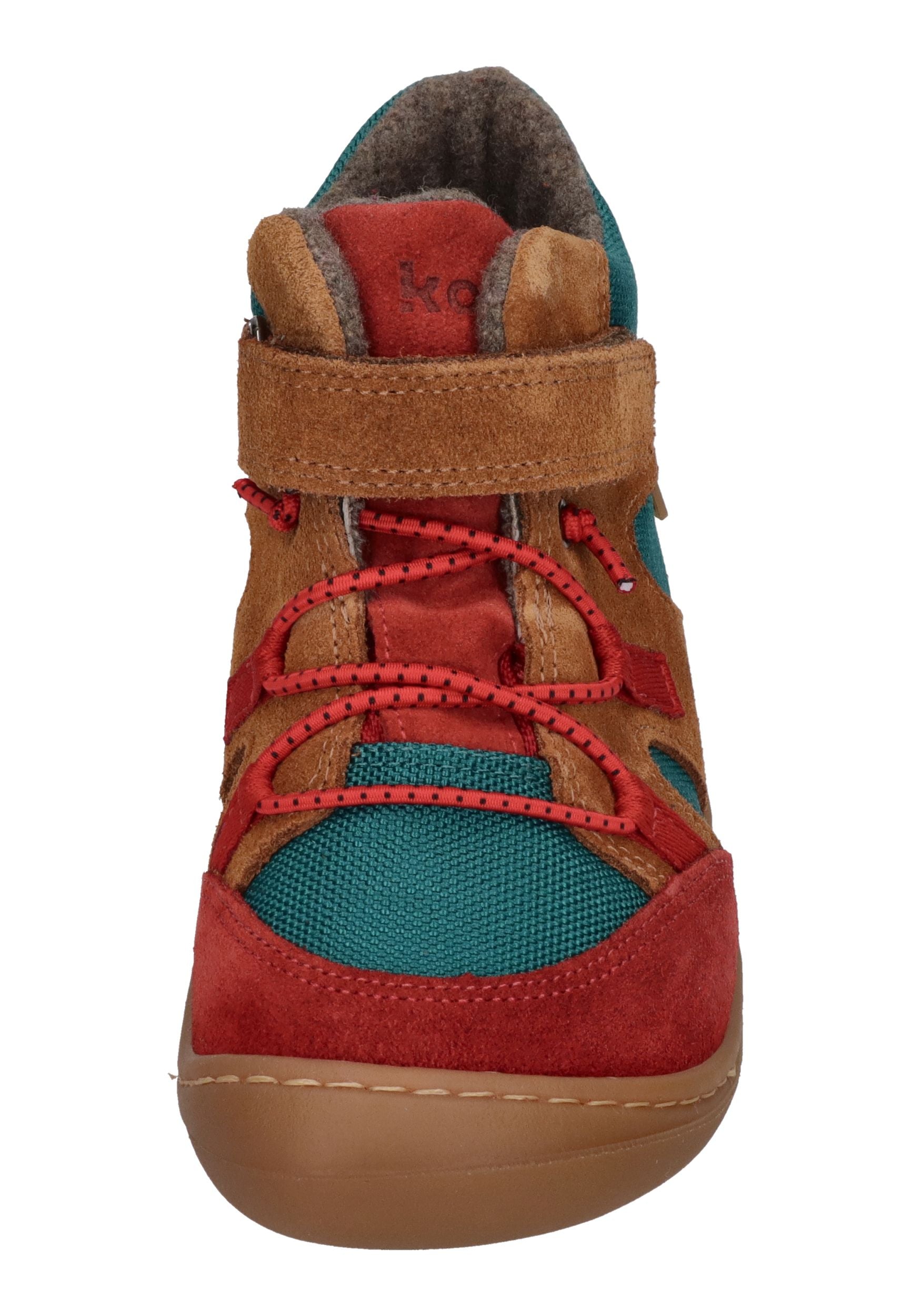 KOEL gefütterte Barefoot Kinderschuhe BEAU MERINO - cognac