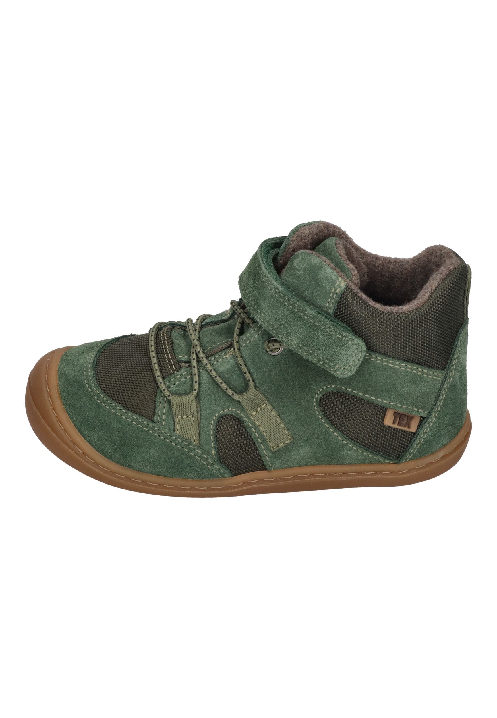 KOEL gefütterte Barefoot Kinderschuhe BEAU MERINO - olive
