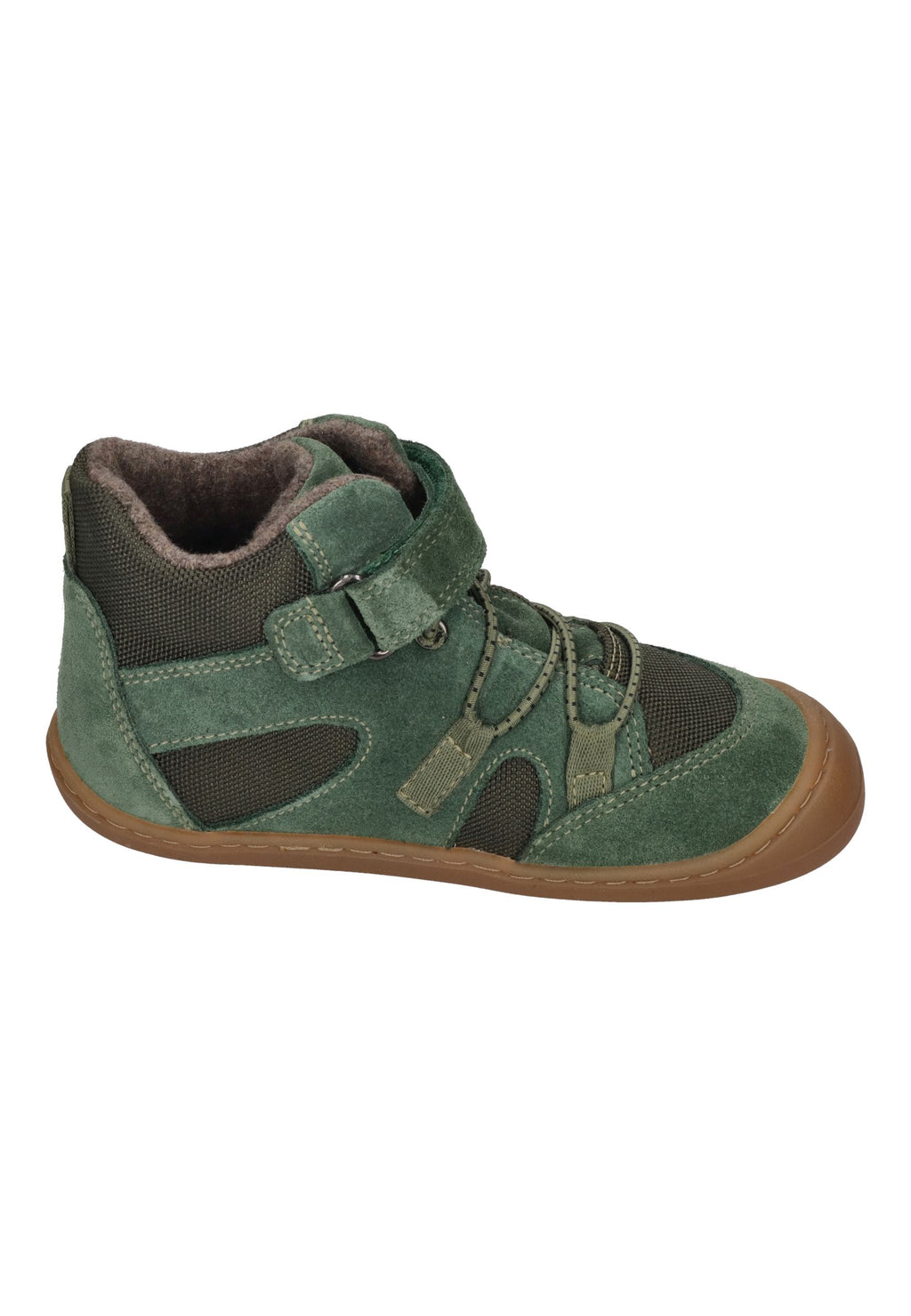 KOEL gefütterte Barefoot Kinderschuhe BEAU MERINO - olive