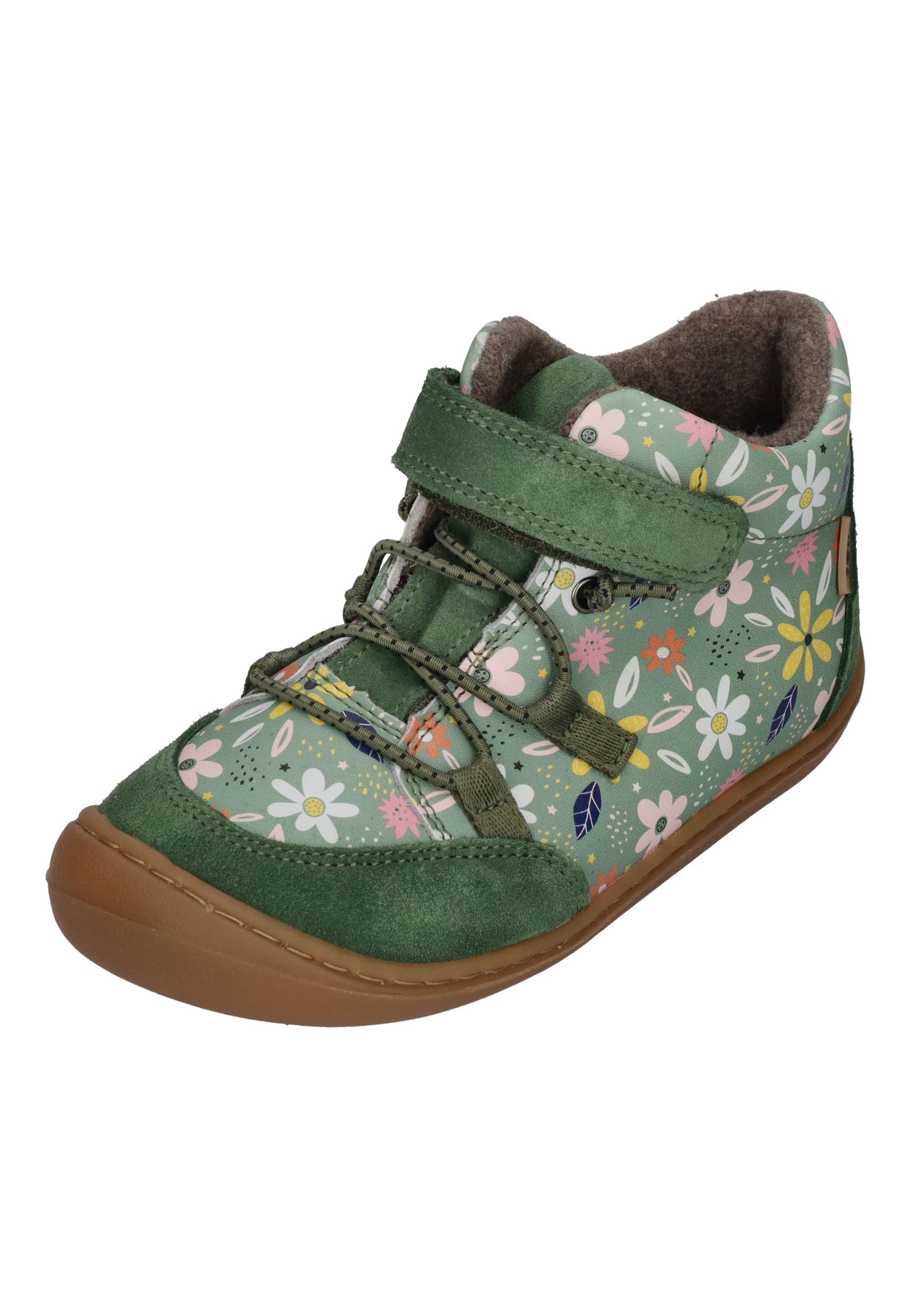 KOEL gefütterte Barefoot Kinderschuhe BEAU PRINTS - green
