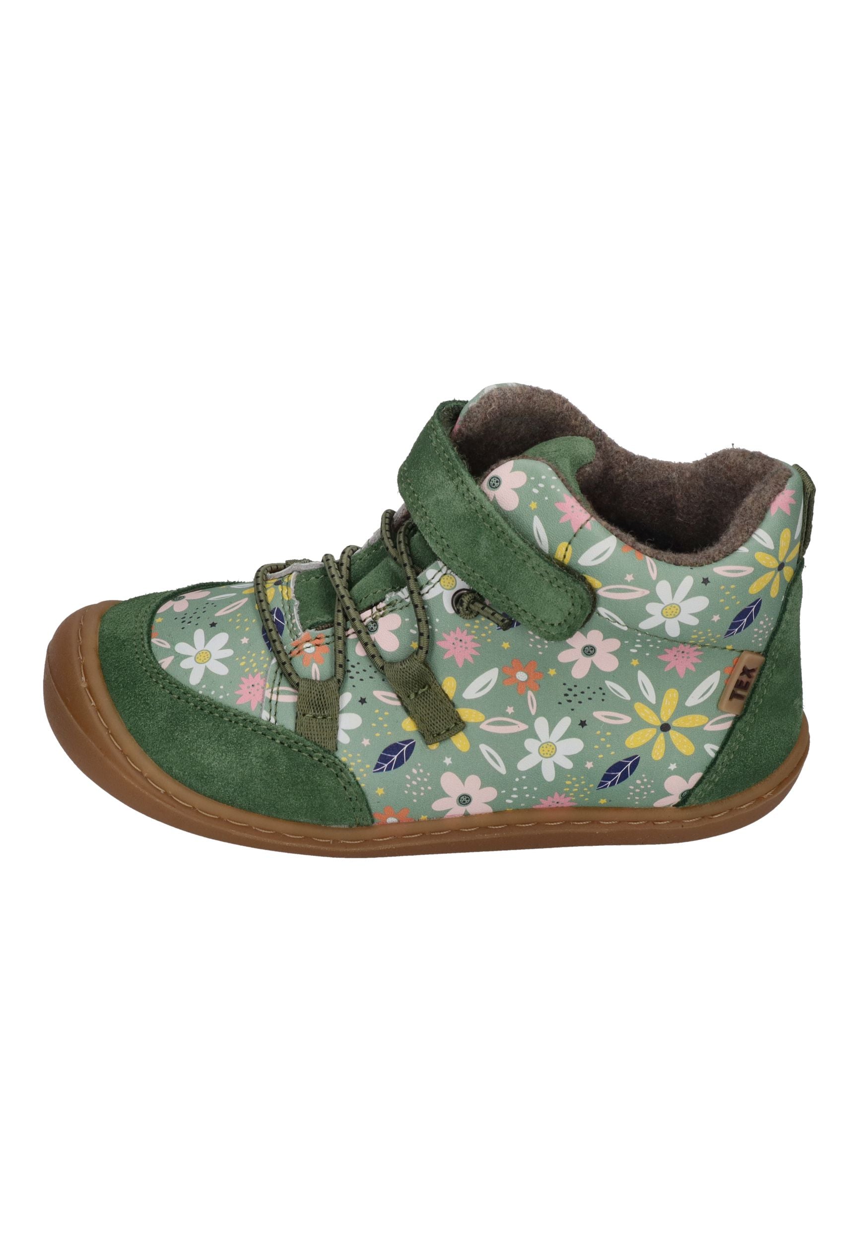 KOEL gefütterte Barefoot Kinderschuhe BEAU PRINTS - green