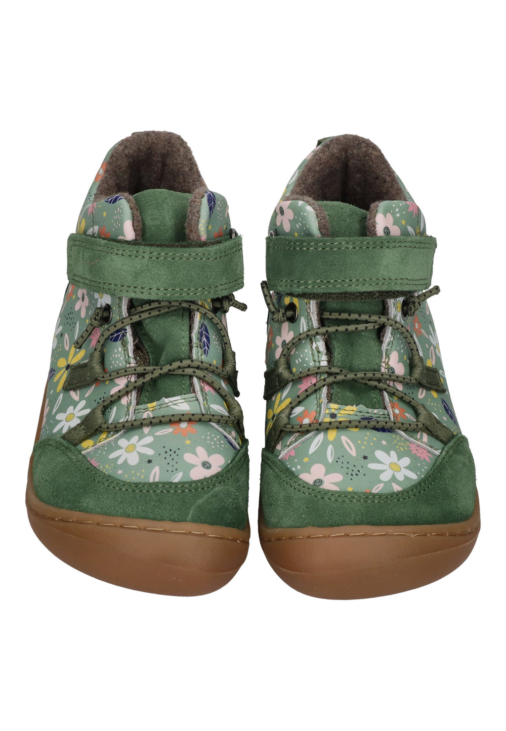 KOEL gefütterte Barefoot Kinderschuhe BEAU PRINTS - green