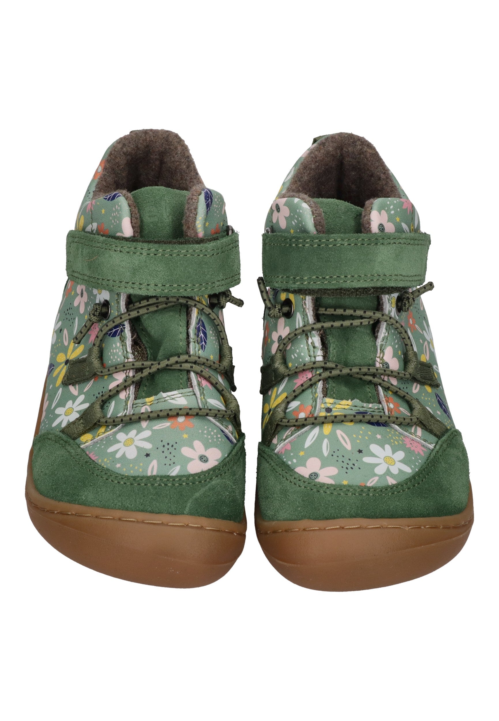 KOEL gefütterte Barefoot Kinderschuhe BEAU PRINTS - green