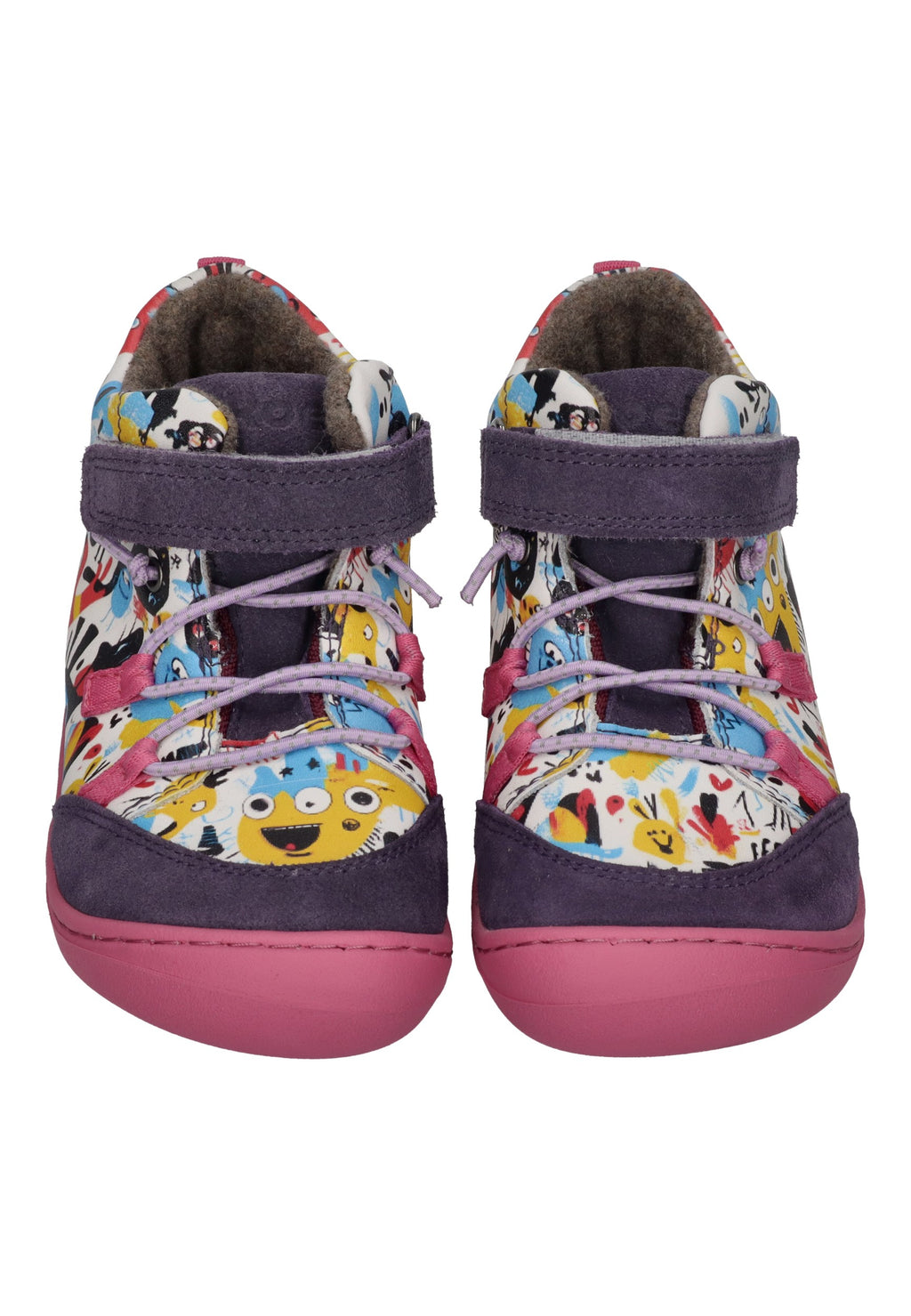 KOEL gefütterte Barefoot Kinderschuhe BEAU PRINTS - lavandel