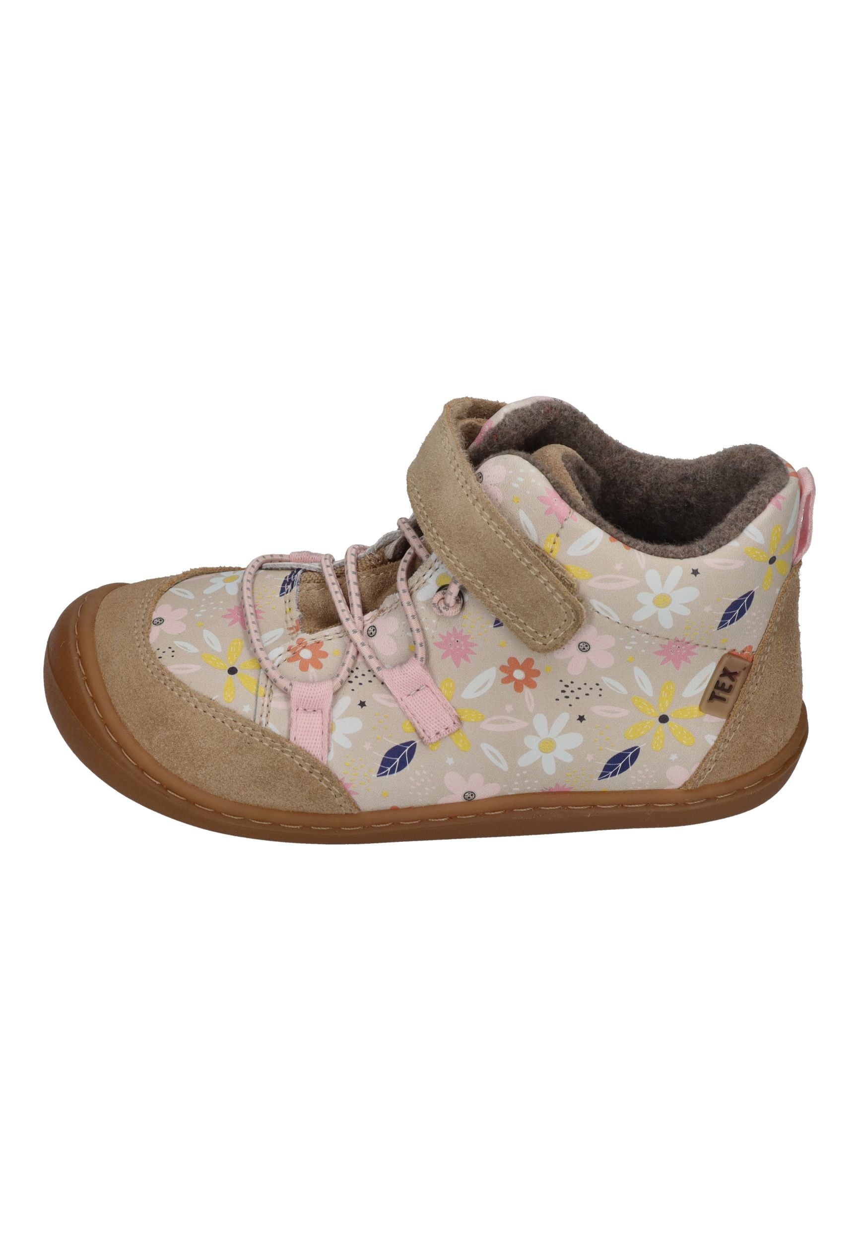 KOEL gefütterte Barefoot Kinderschuhe BEAU PRINTS - taupe
