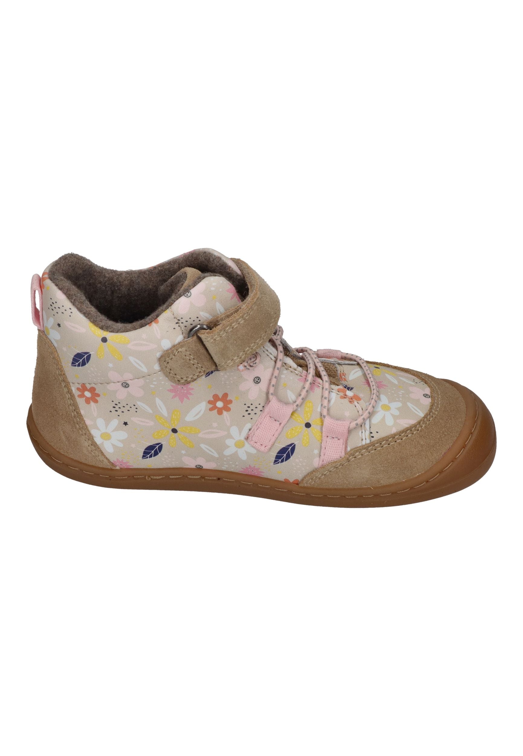 KOEL gefütterte Barefoot Kinderschuhe BEAU PRINTS - taupe
